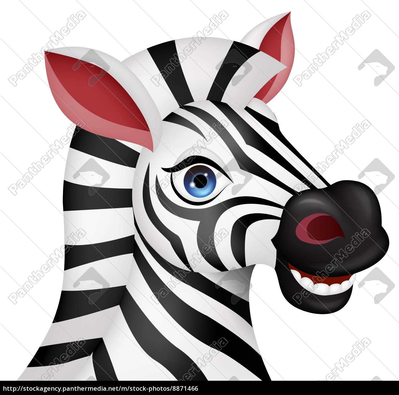 Zebra Kopf Cartoon Stock Photo 8871466 Bildagentur Panthermedia