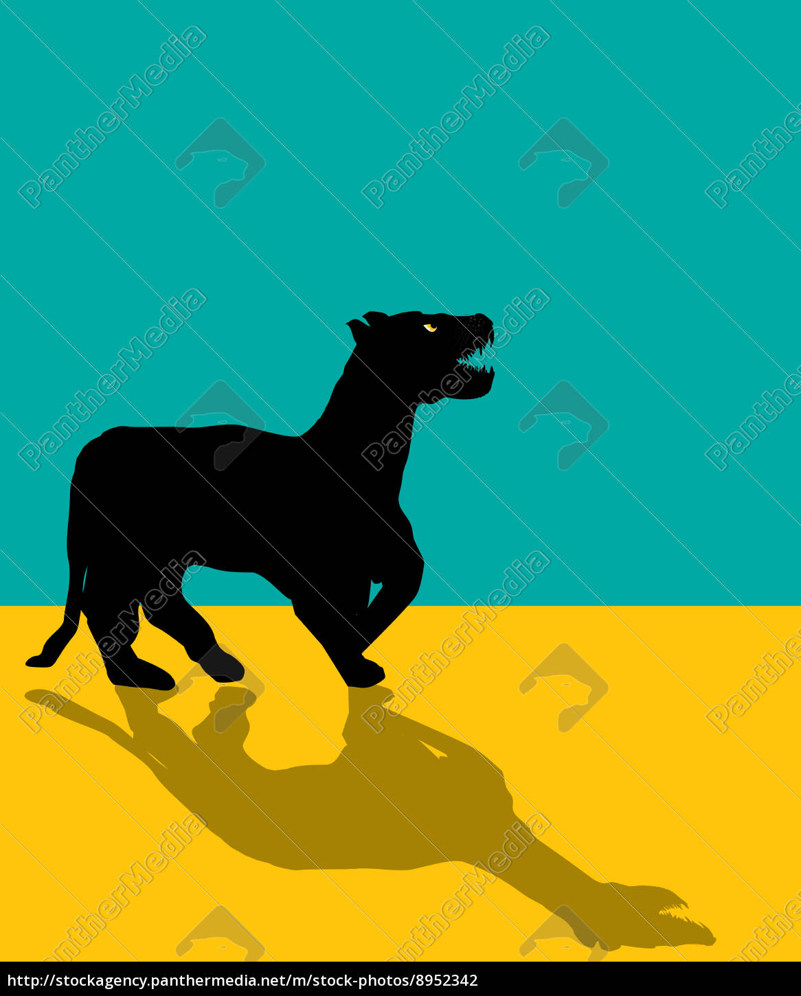 Schwarzer Panther Silhouette Stockfoto 8952342 Bildagentur Panthermedia