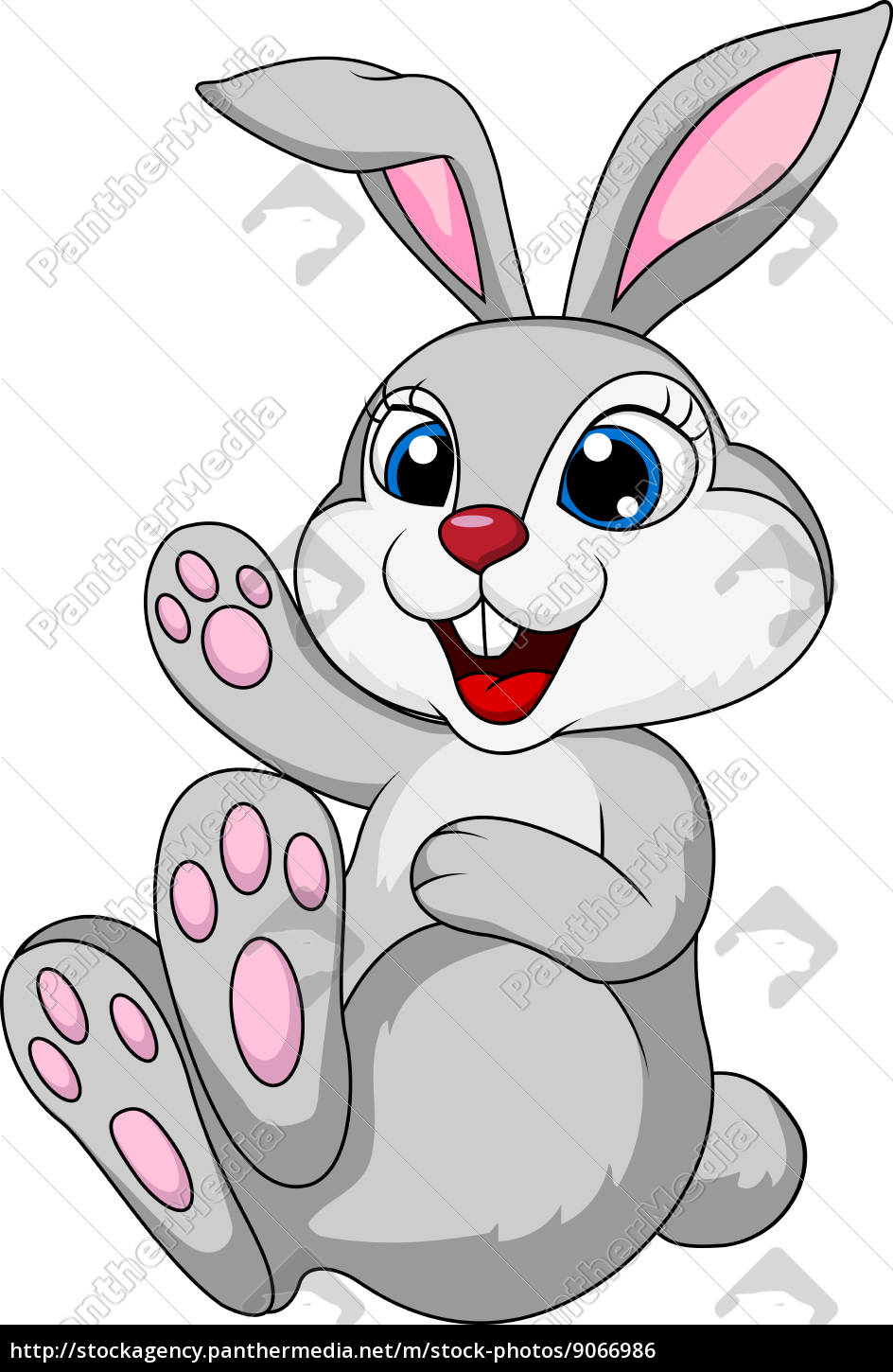 cute rabbit hase cartoon sitting - Stock Photo - #9066986 - Bildagentur