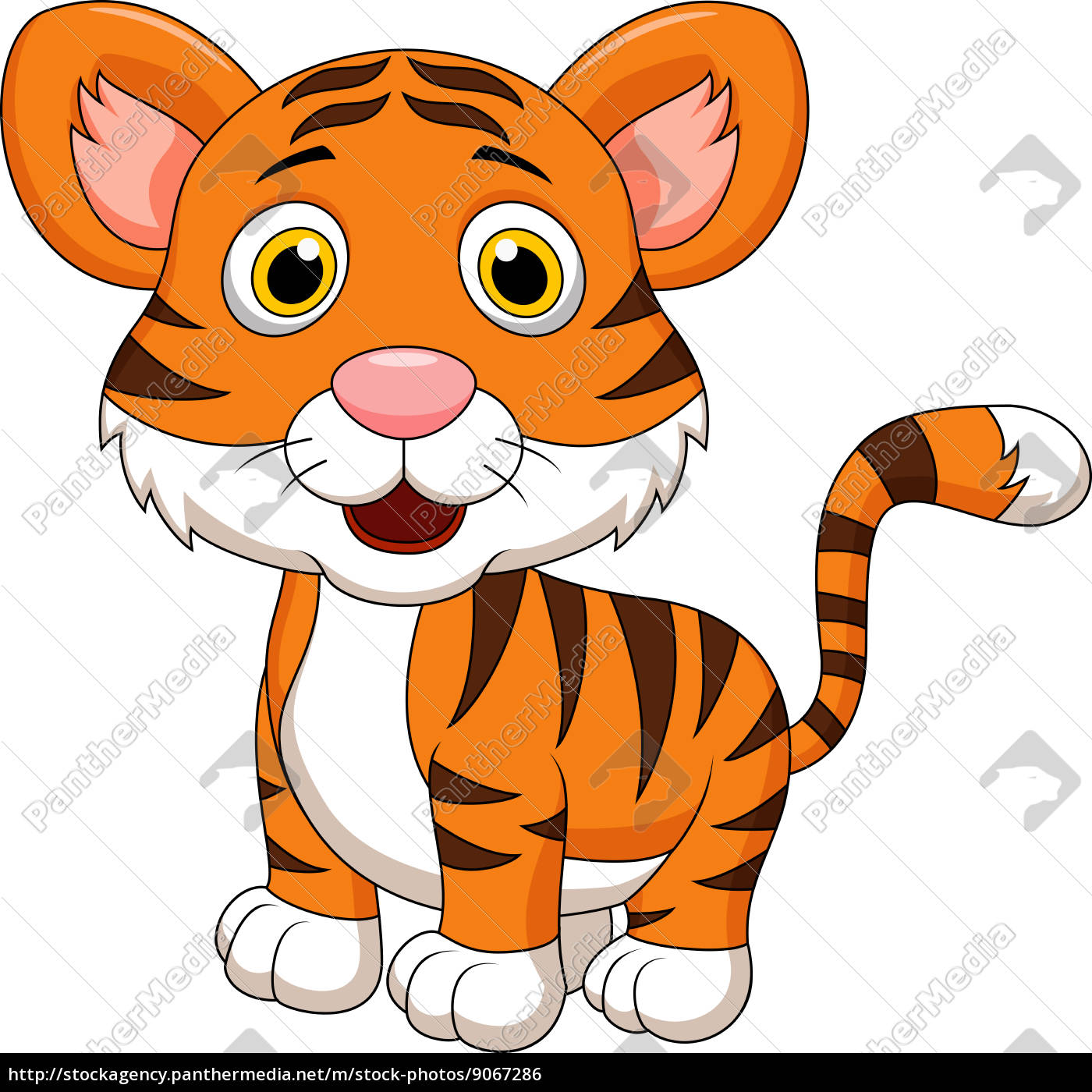 Niedliche Baby Tiger Karikatur Stock Photo 9067286 Bildagentur Panthermedia