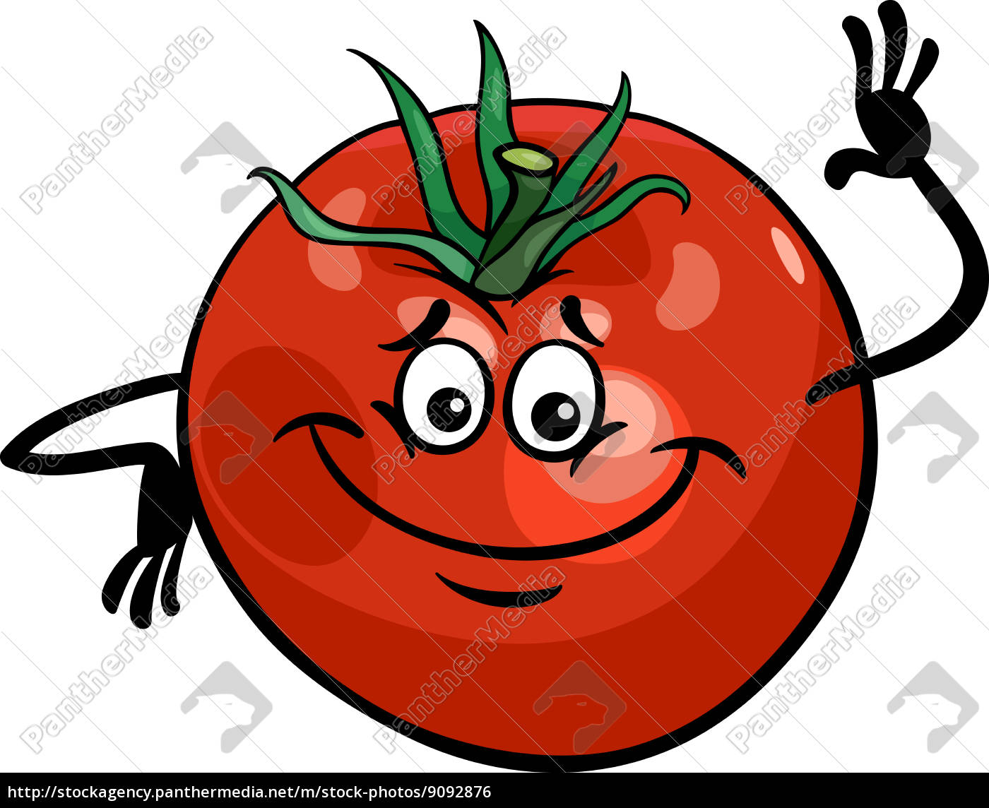 Niedliche Tomaten Gemuse Cartoon Illustration Lizenzfreies Foto Bildagentur Panthermedia