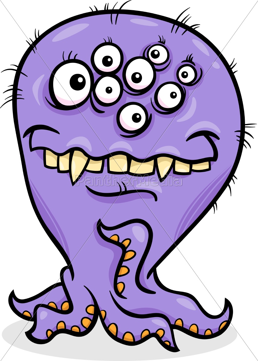 cartoon lustige monster illustration - Lizenzfreies Foto - #9831488