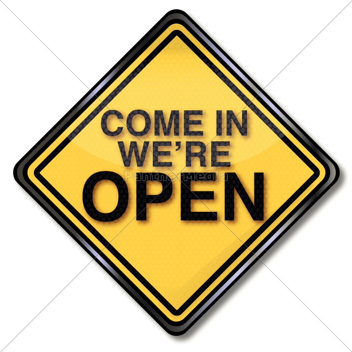 Schild Come In We Are Open Stock Photo Bildagentur Panthermedia