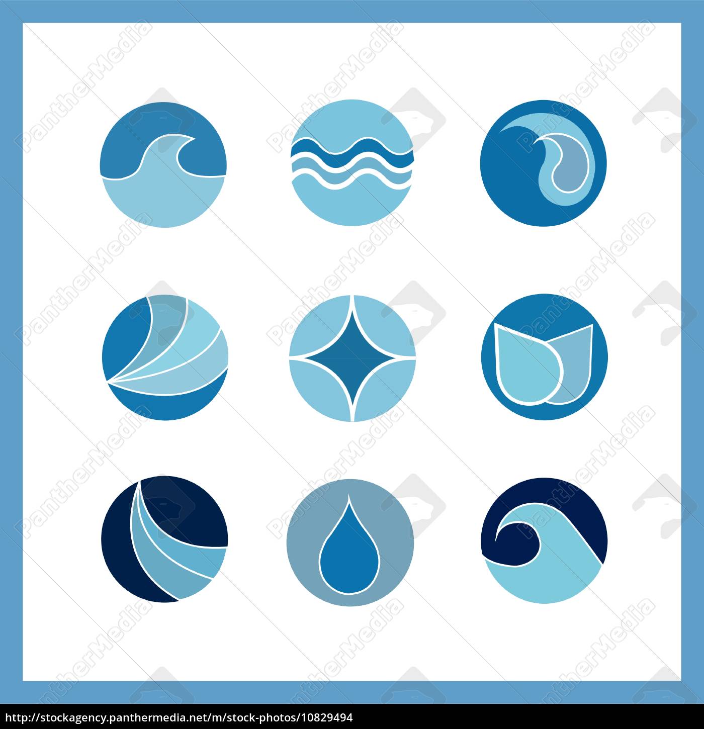 wasser icon set - Stock Photo - #10829494 | Bildagentur PantherMedia