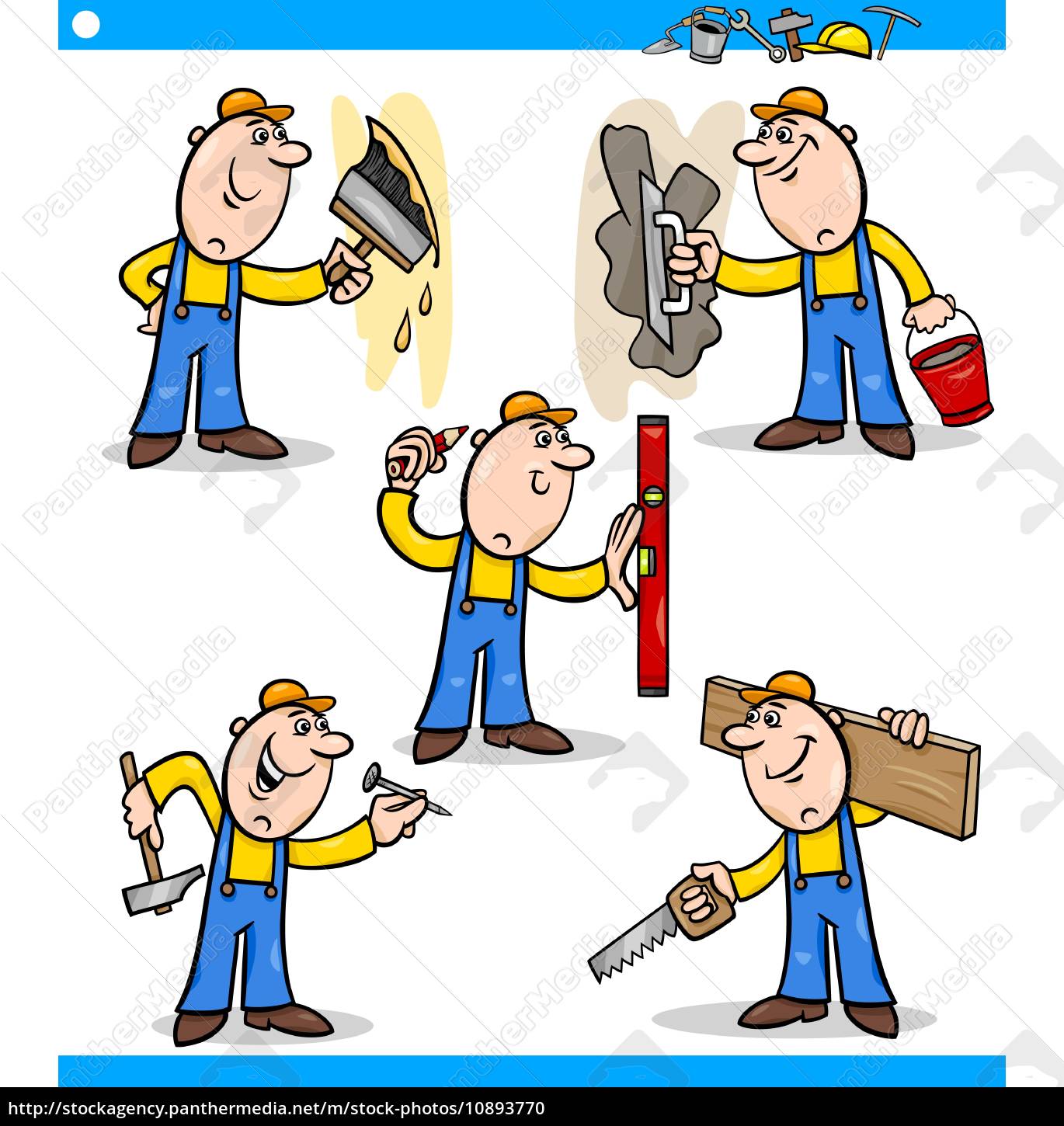 Handwerker Oder Arbeiter Zeichen Gesetzt Stock Photo Bildagentur Panthermedia