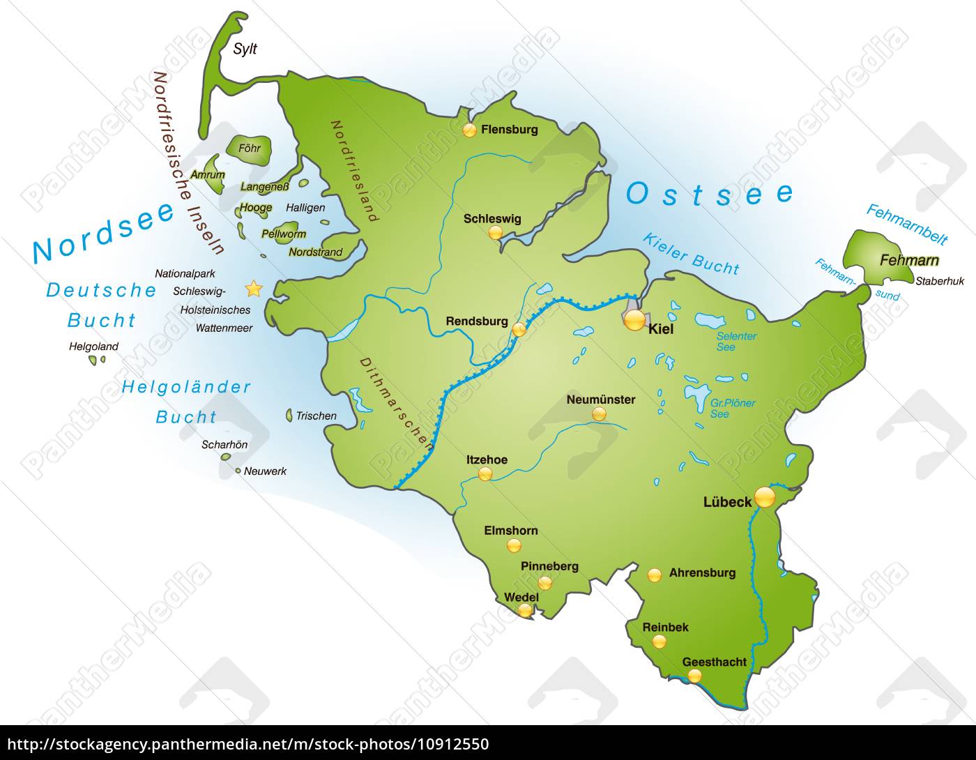 Schleswig Holstein Karte | Landkarte
