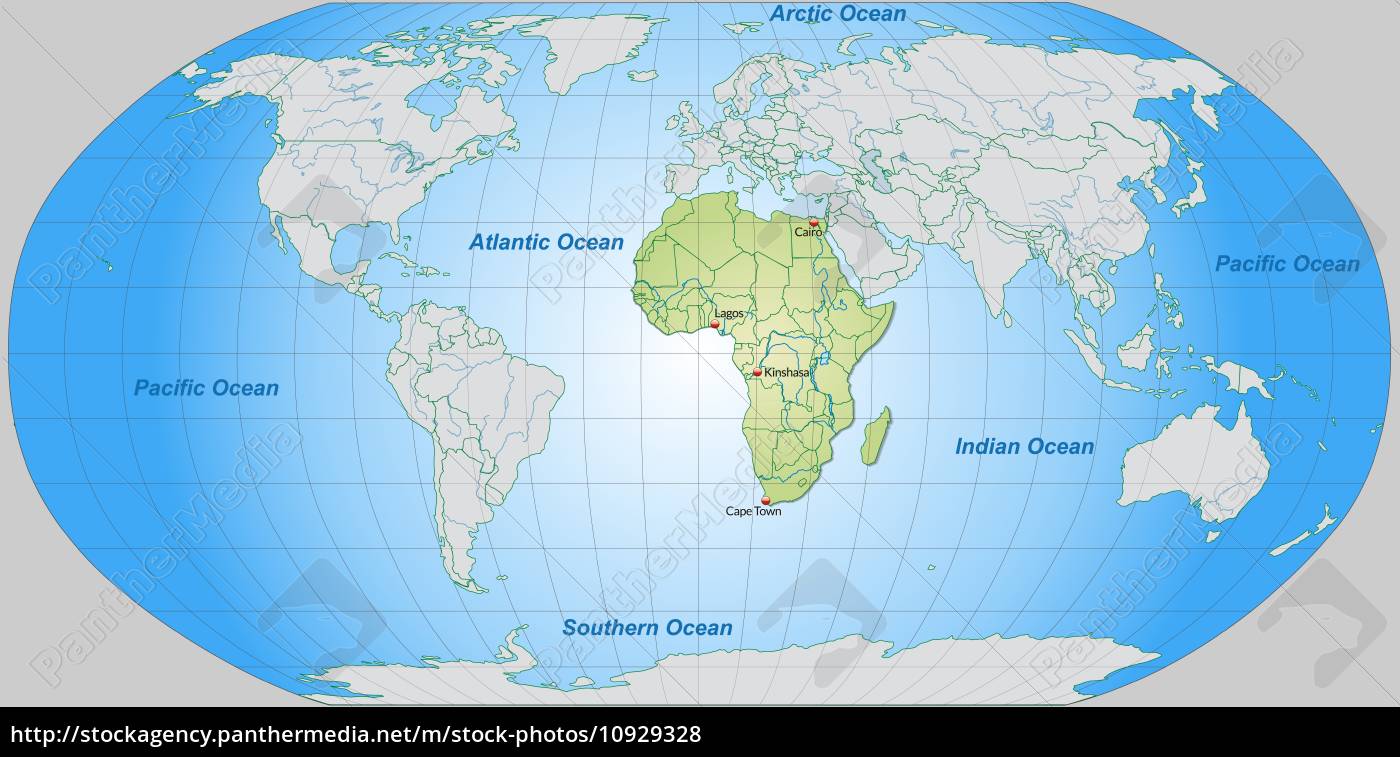 Karte Von Afrika Mit Hauptstadten In Pastellgrun Lizenzfreies Foto Bildagentur Panthermedia