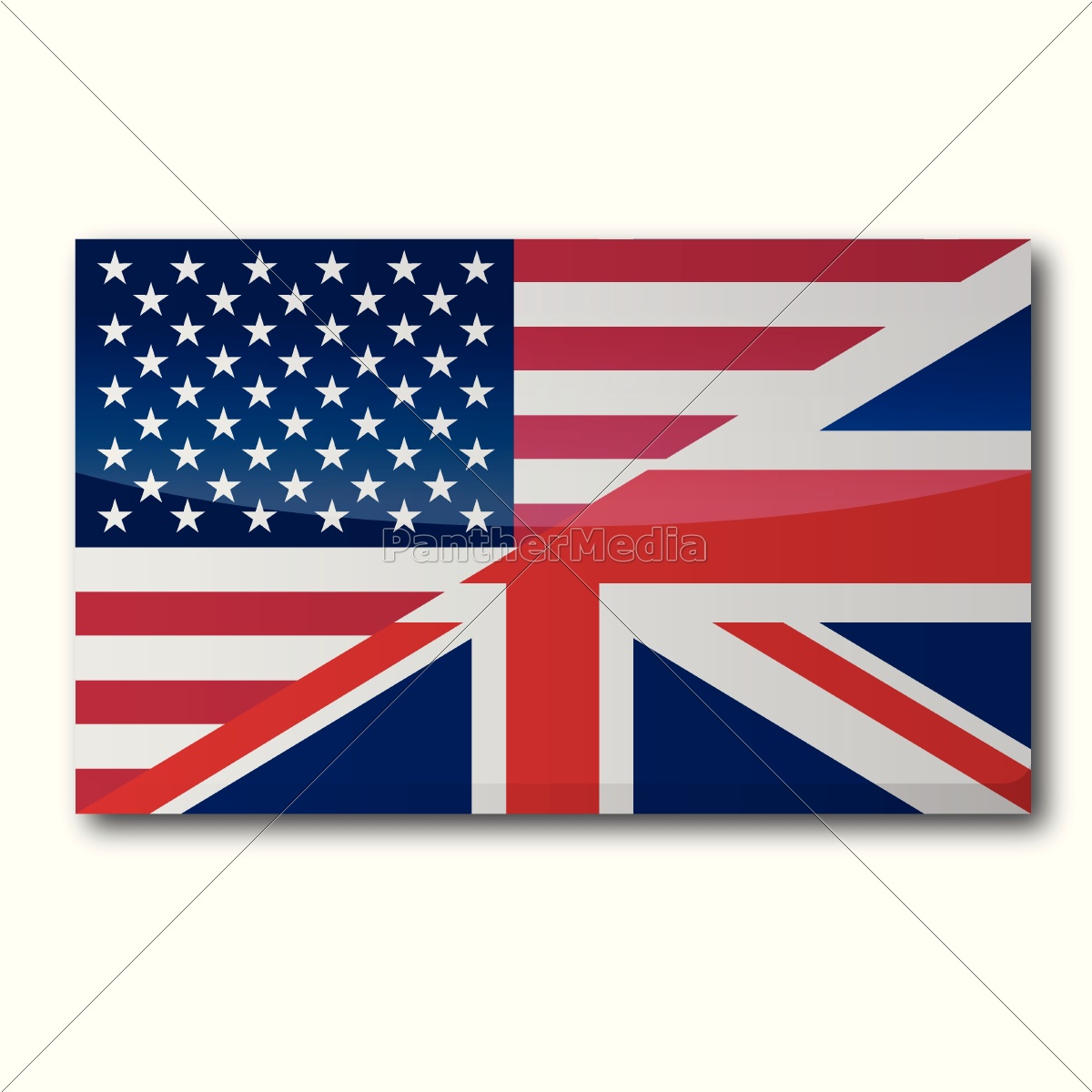 Flagge Mit Ubersetzung In Englisch Und Amerikanisch Lizenzfreies Bild Bildagentur Panthermedia