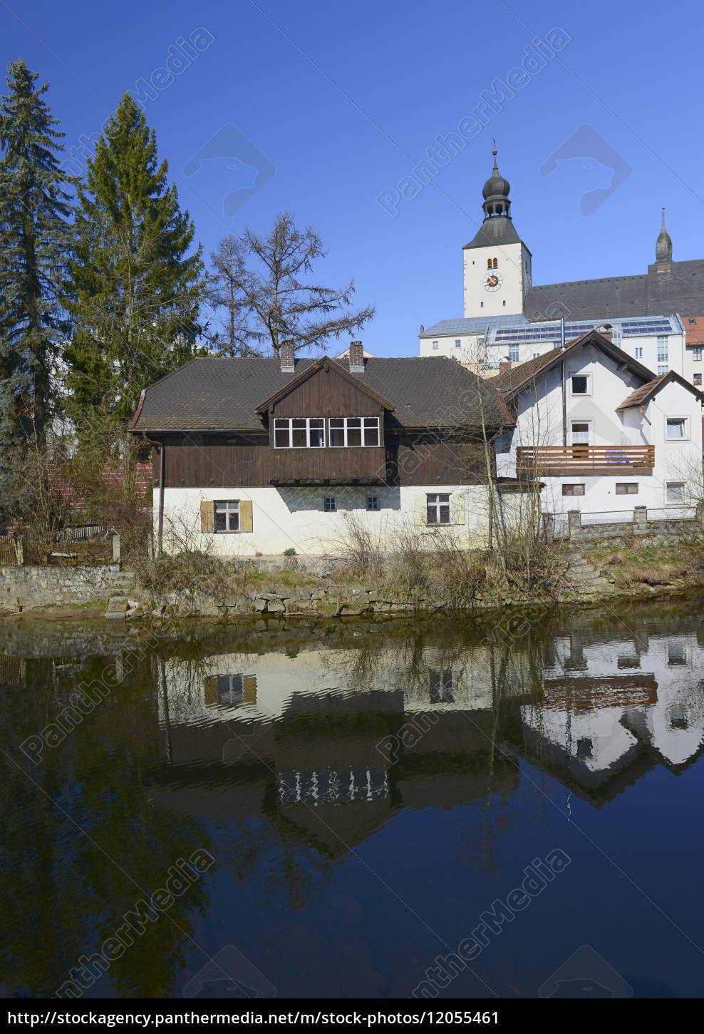 Niederbayern Stadt Regen Am Weissen Regen Stockfoto Bildagentur Panthermedia