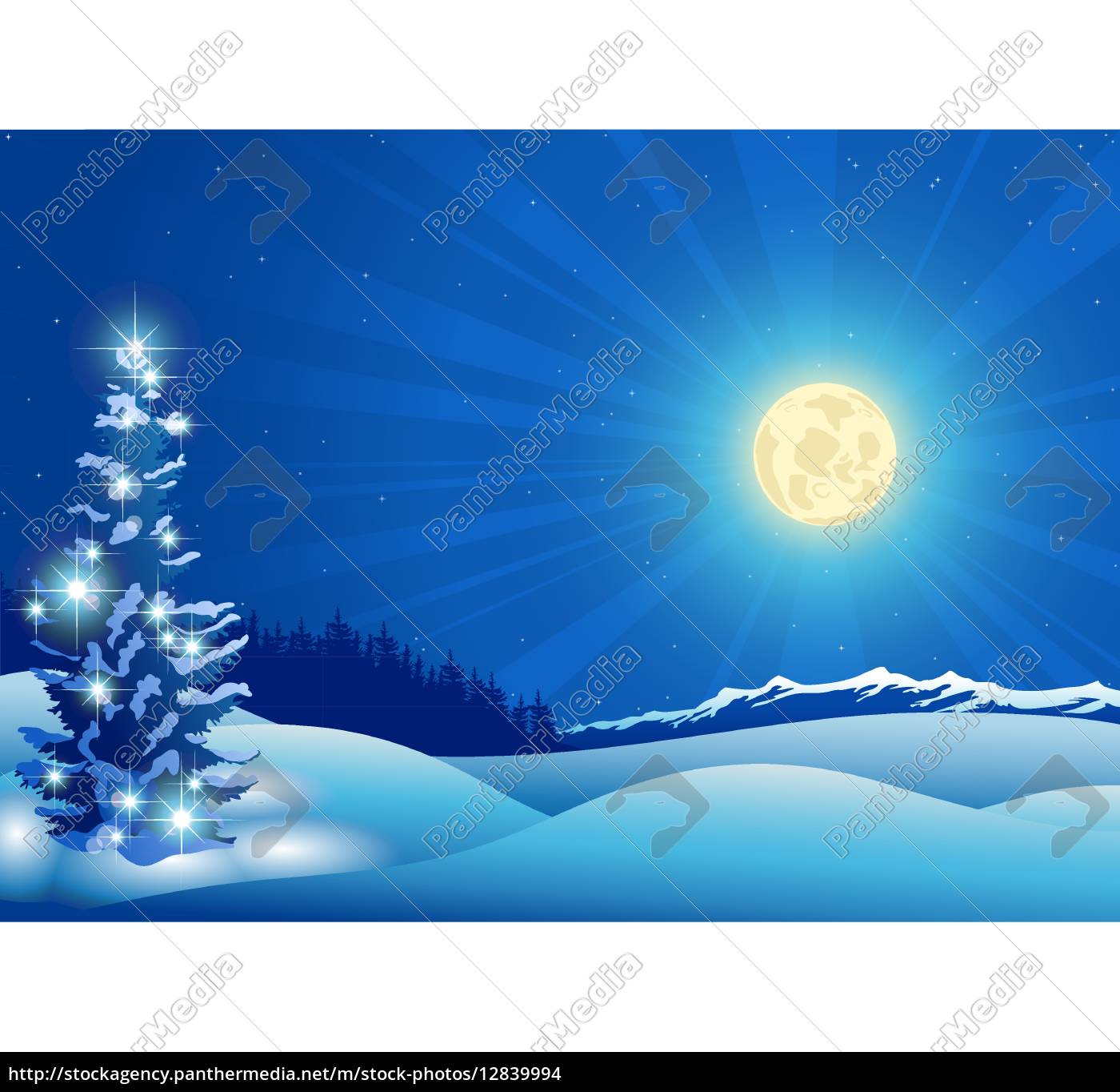 Blue Christmas Background Weihnachten Illustration Stockfoto Bildagentur Panthermedia