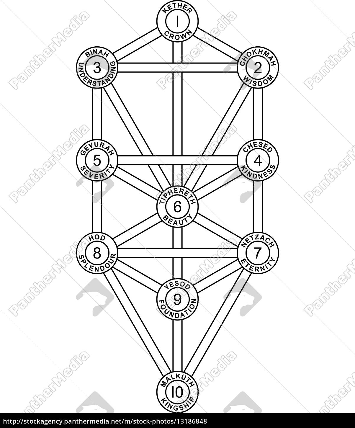 Sephirot Und Baum Des Lebens Lizenzfreies Foto Bildagentur Panthermedia