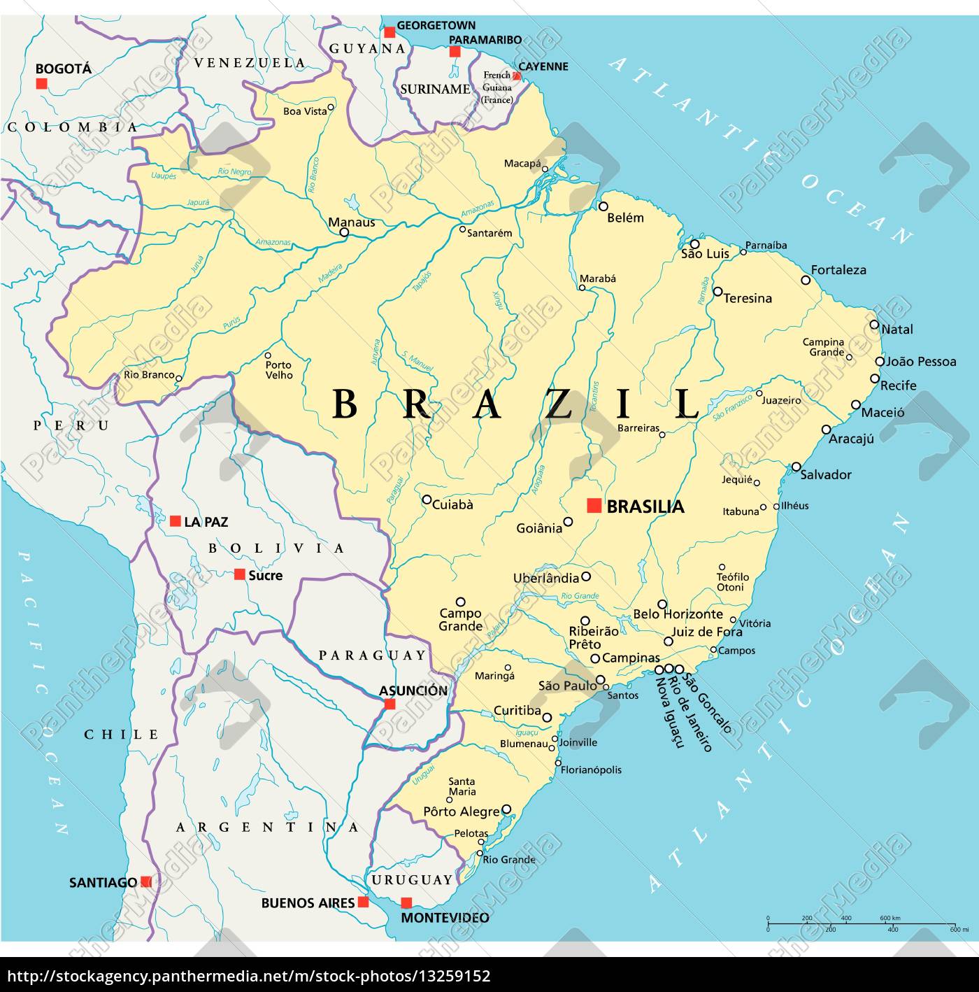 brasilien political map - Lizenzfreies Foto - #13259152 | Bildagentur