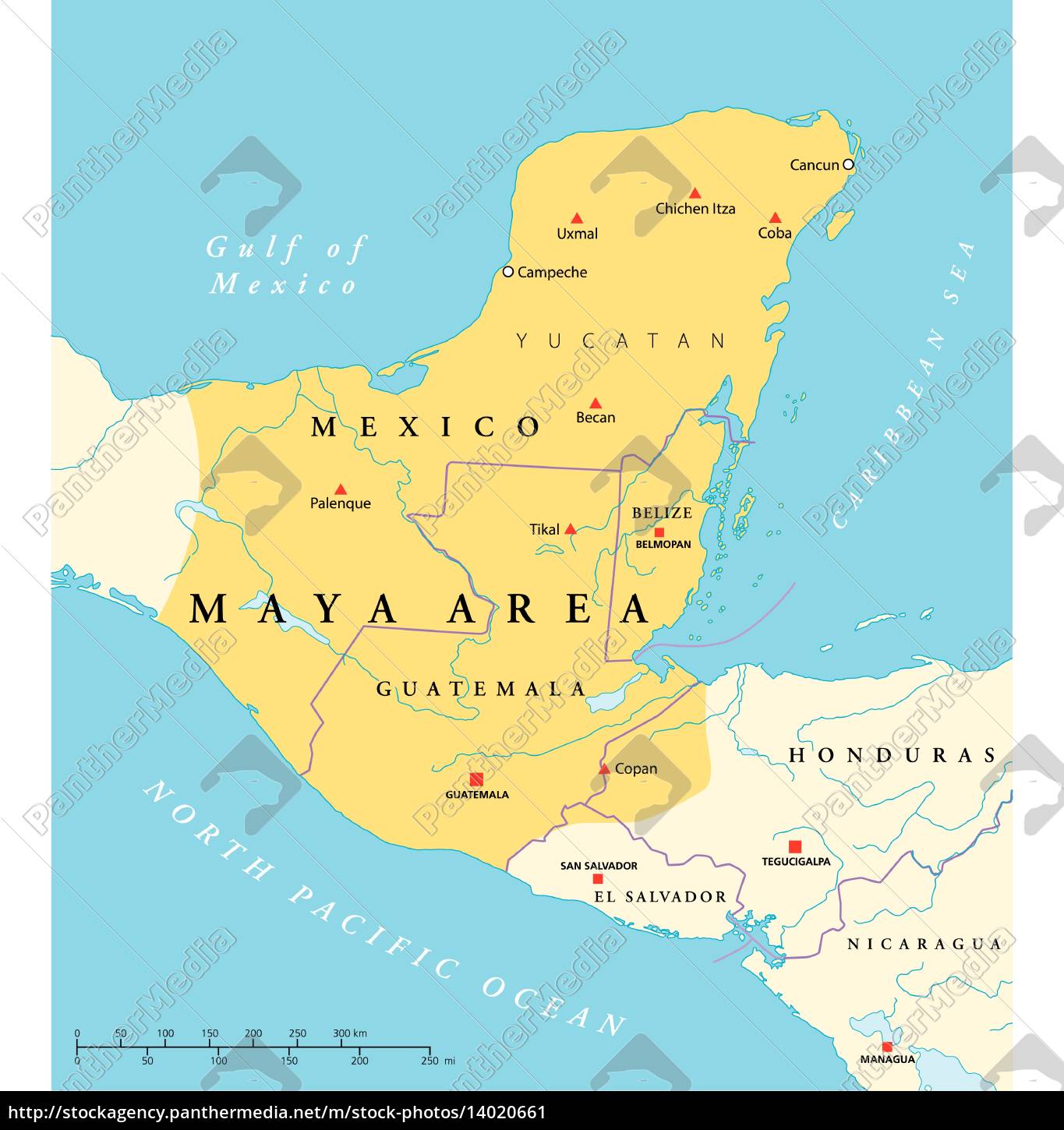 karte maya hochkultur der gegend - Lizenzfreies Bild - #14020661