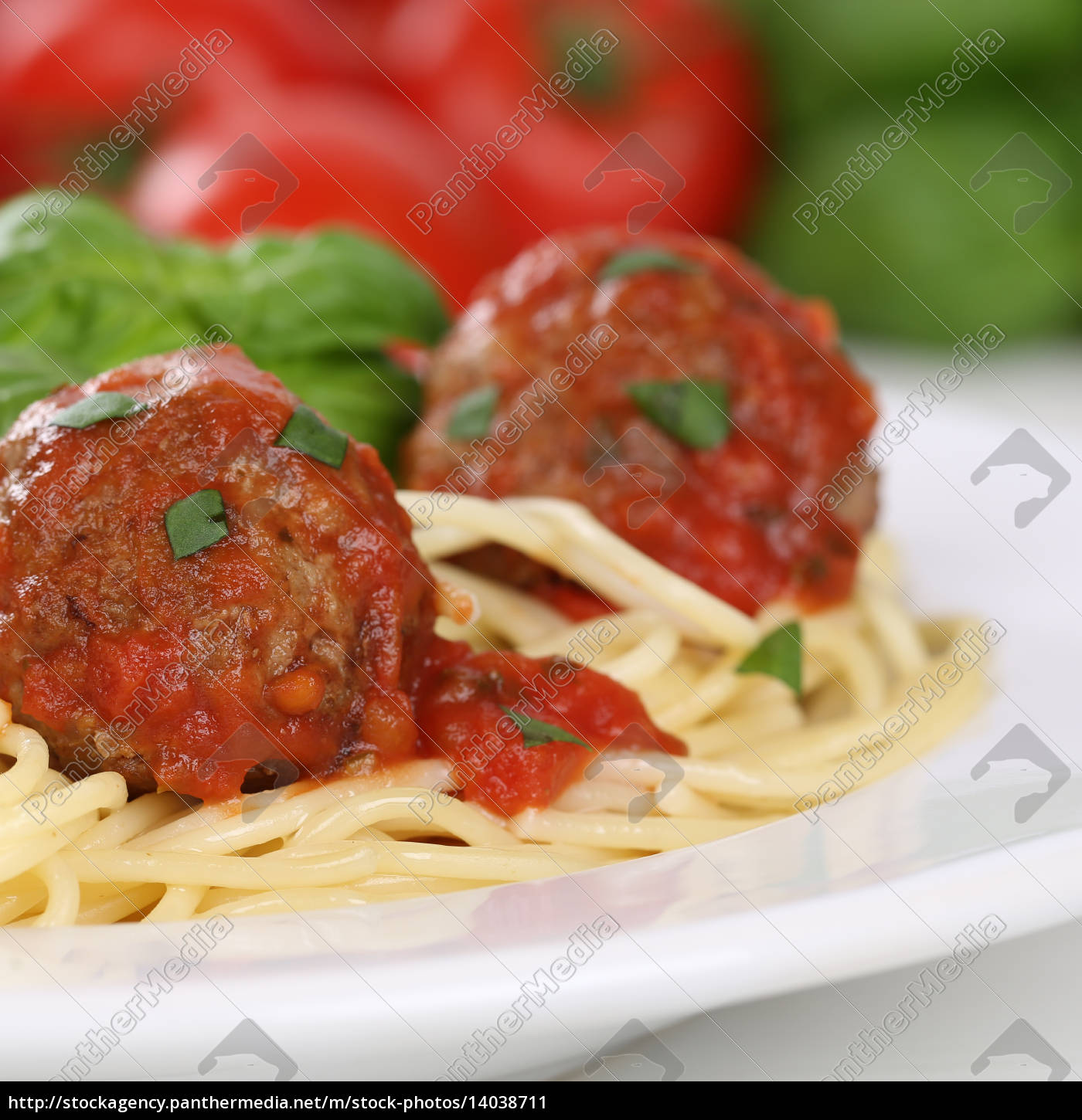 Italienisches Essen Spaghetti Mit Hackfleisch Lizenzfreies Bild Bildagentur Panthermedia