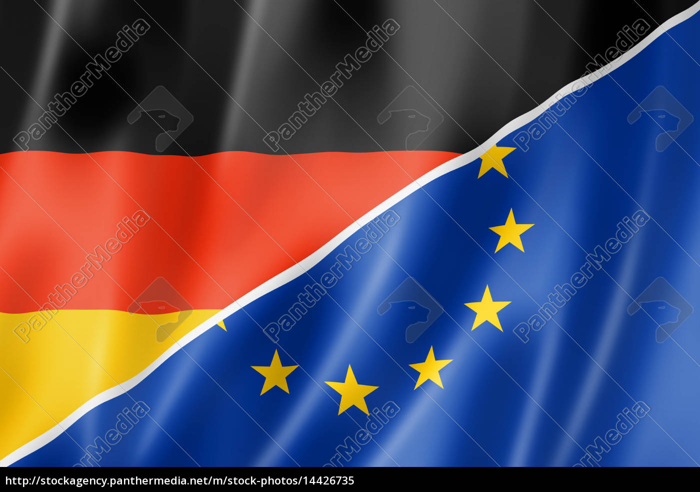 deutschland und europa flagge - Lizenzfreies Bild #14426735