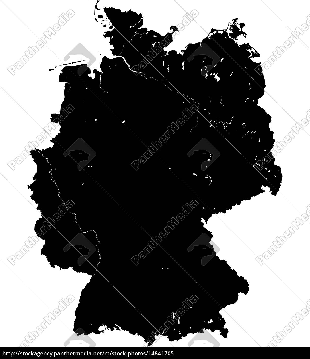 Deutschland Karte Silhouette Stockfoto Bildagentur Panthermedia