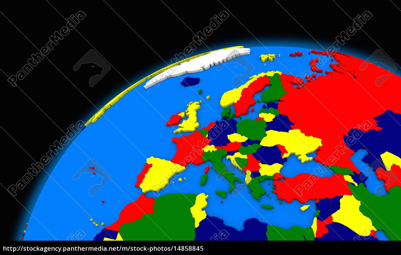 Europa Auf Der Politischen Karte Der Erde Lizenzfreies Bild Bildagentur Panthermedia