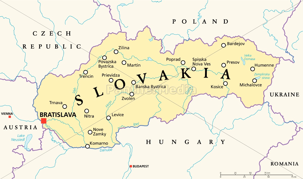 slowakei politische karte - Stockfoto - #14921553 ...