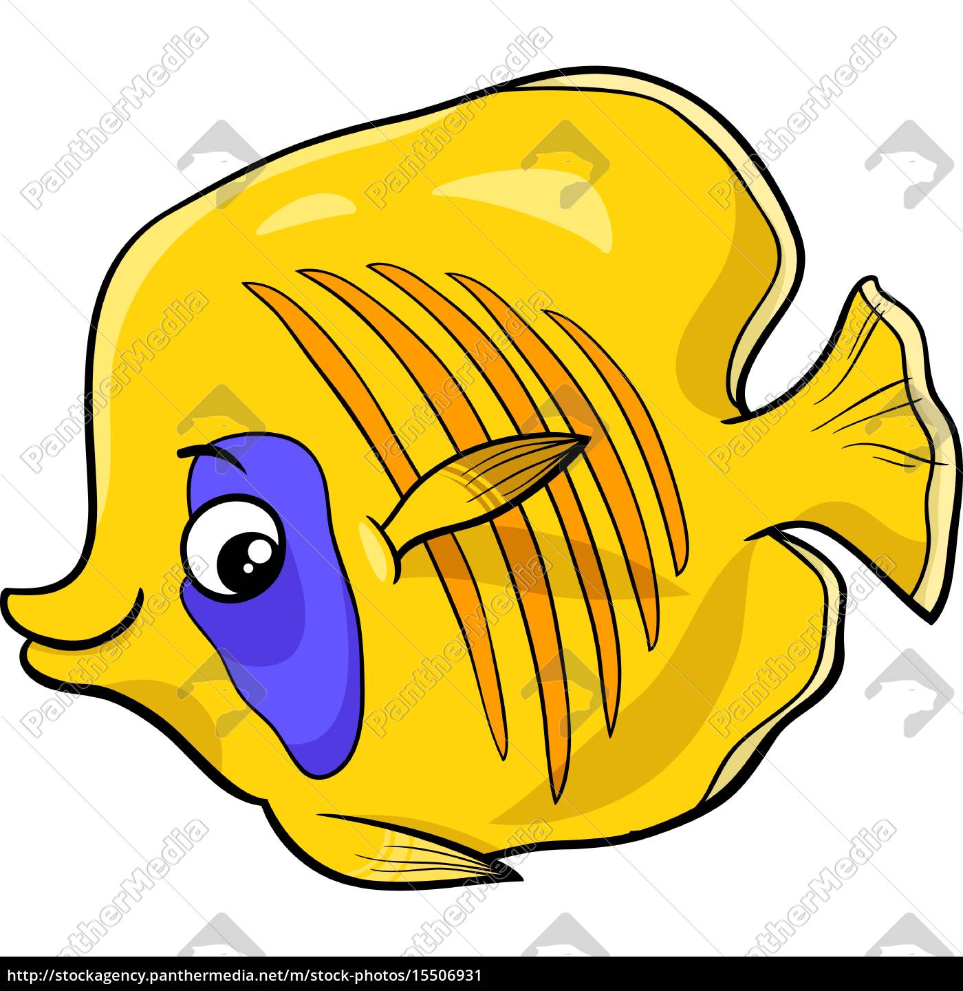 Exotische Fische Cartoon Figur Stockfoto Bildagentur Panthermedia