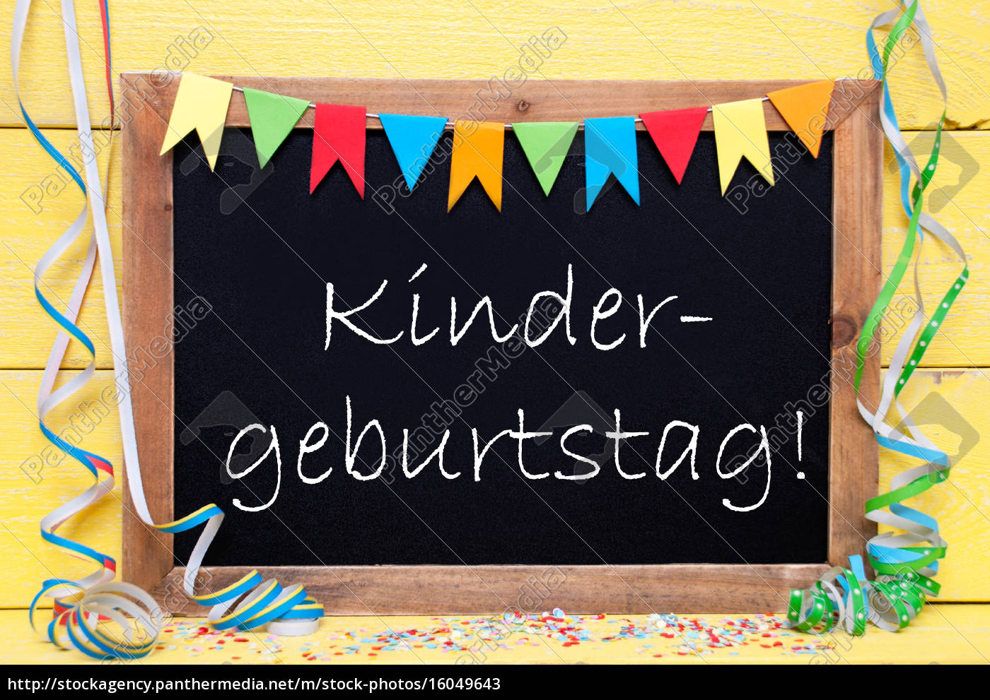 chalkboard-with-decoration-text-kindergeburtstag-stockfoto-16049643-bildagentur-panthermedia