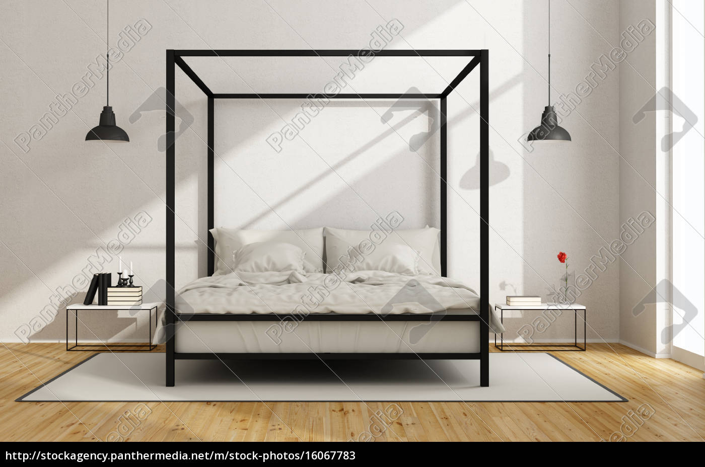 Weiss Schlafzimmer Mit Himmelbett Lizenzfreies Bild 16067783 Bildagentur Panthermedia