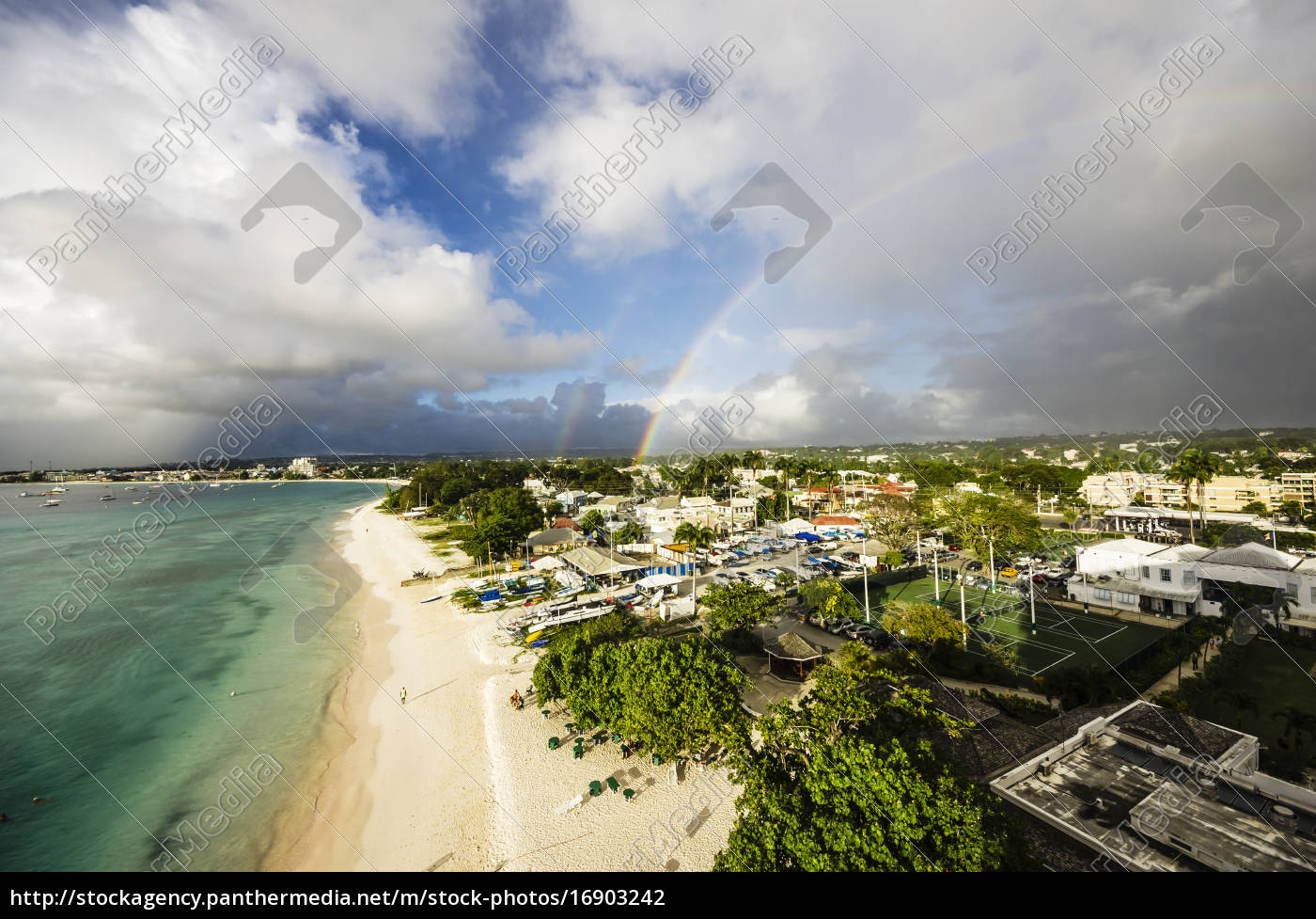 Karibik Antillen Kleine Antillen Barbados Strand in - Stockfoto