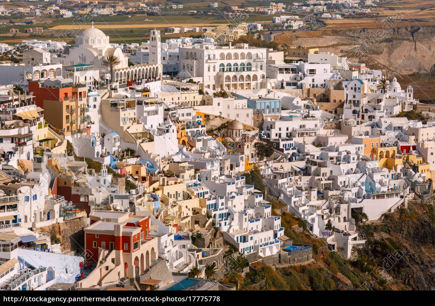 Fira Hauptort Von Santorini Griechenland Stock Photo Bildagentur Panthermedia