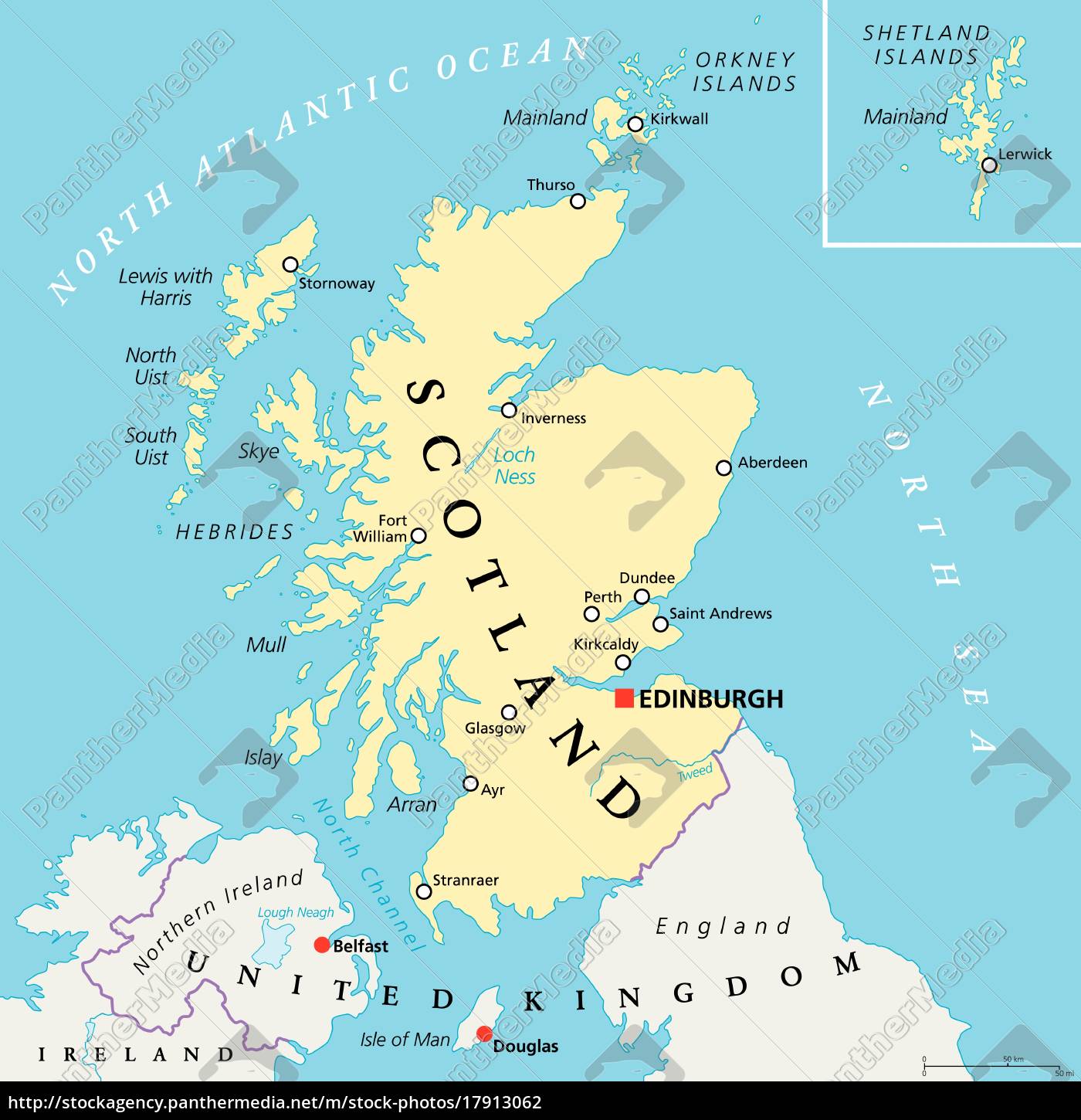 Schottland Landkarte / Scotland On The Map - Wir beraten sie in schottland.