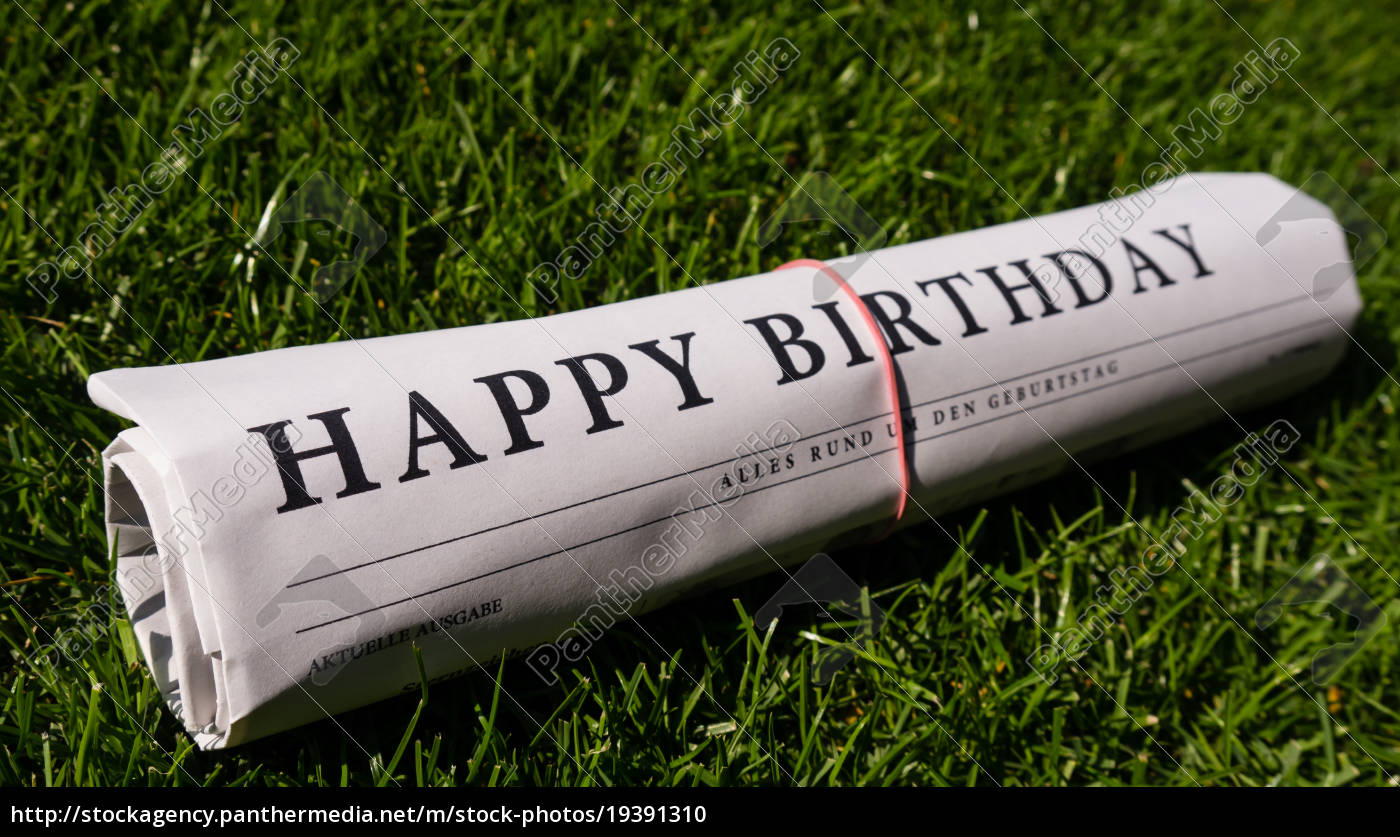 alles gute zum geburtstag zeitung Stockfoto 19391310 Bildagentur