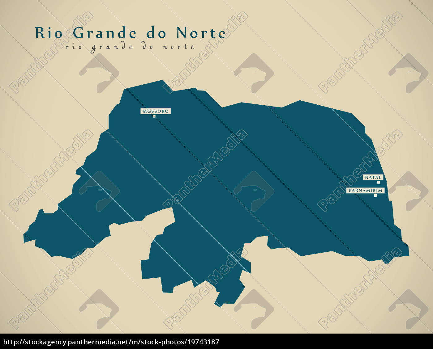 Moderne Karte Rio Grande Do Norte Br Brasilien Lizenzfreies Bild Bildagentur Panthermedia