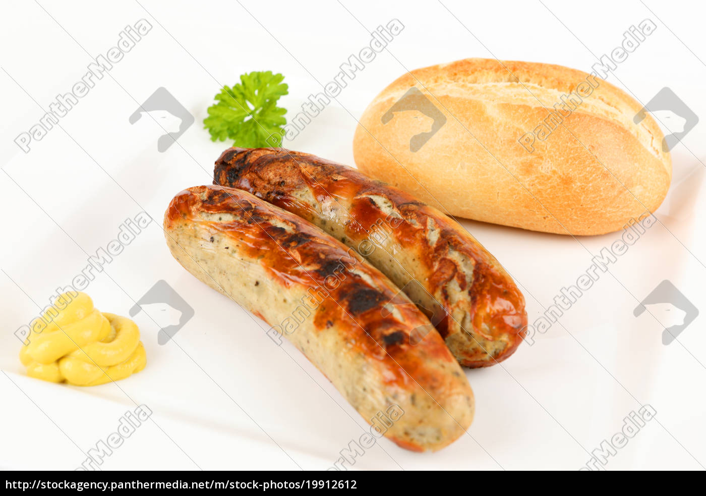 Bratwurst Mit Brotchen Lizenzfreies Foto Bildagentur Panthermedia