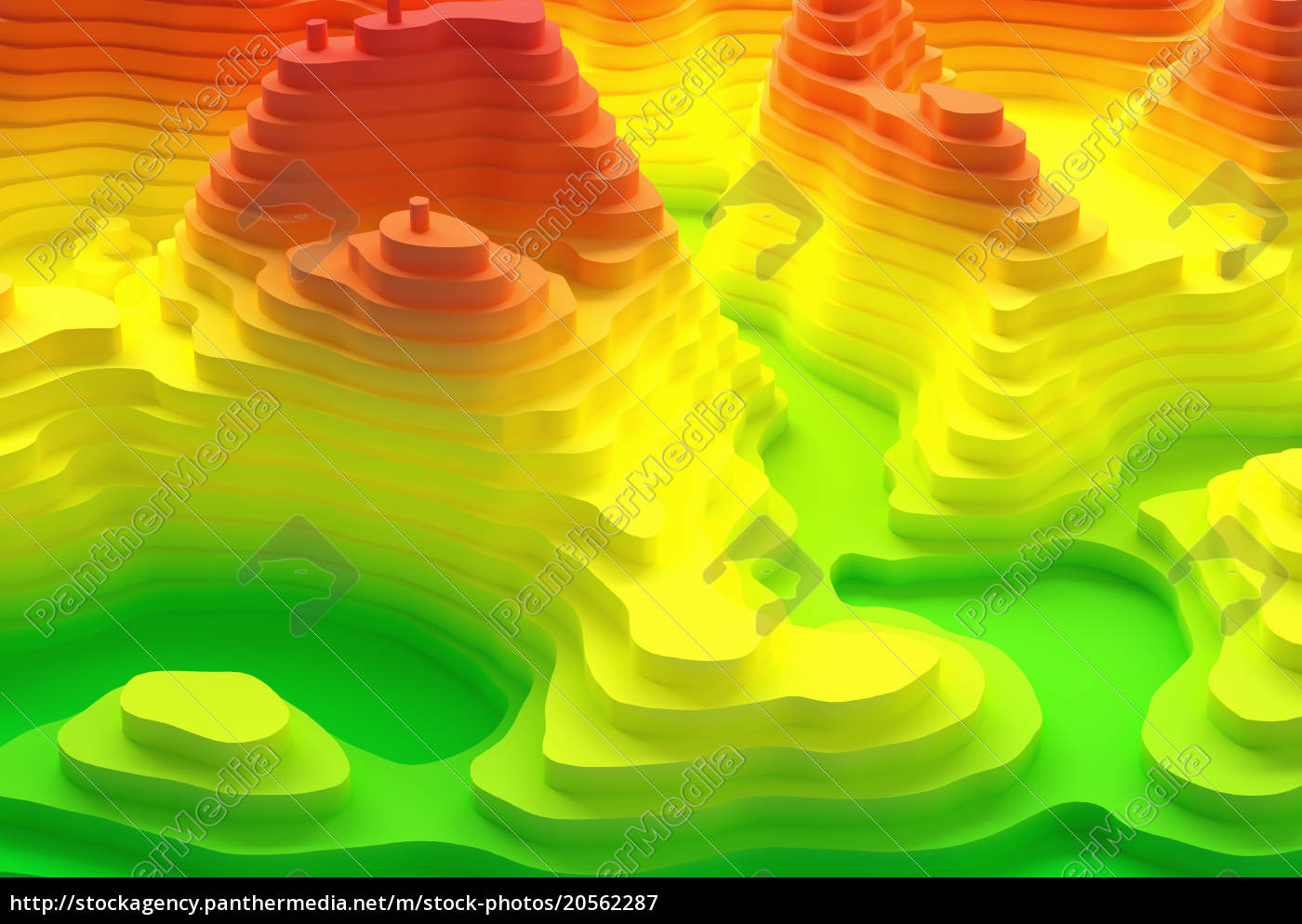 Insel Topographische Karte Lizenzfreies Bild Bildagentur Panthermedia