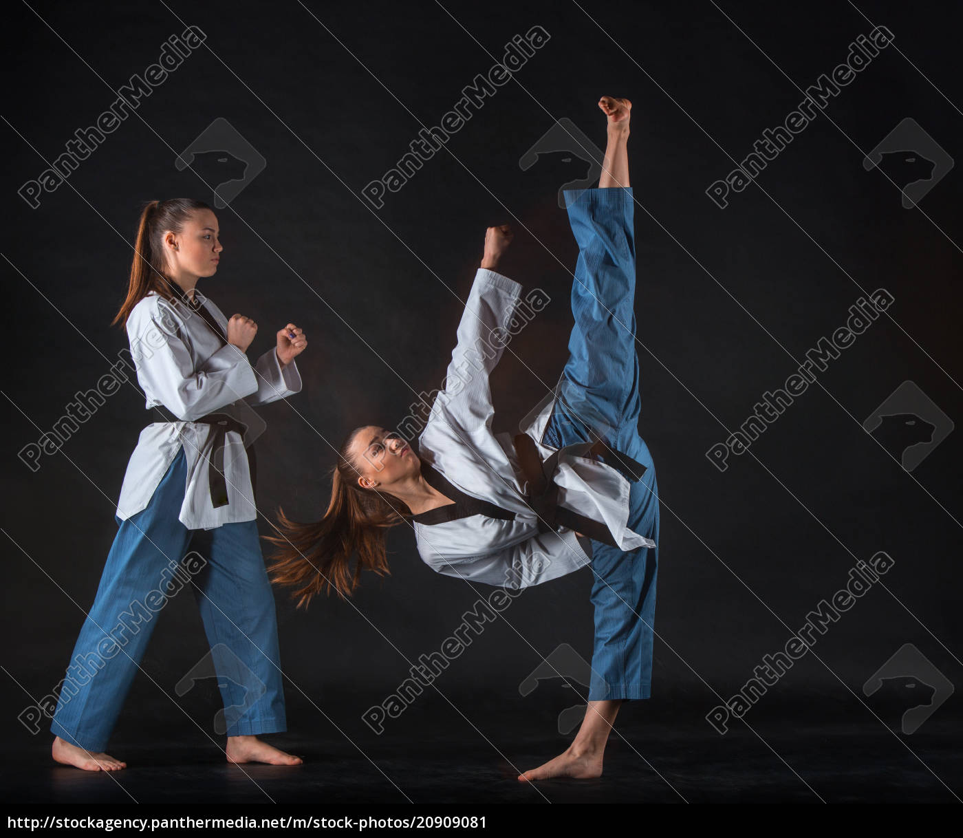 Das Karate Mädchen Mit Schwarzem Gürtel Lizenzfreies Bild 20909081 Bildagentur Panthermedia 