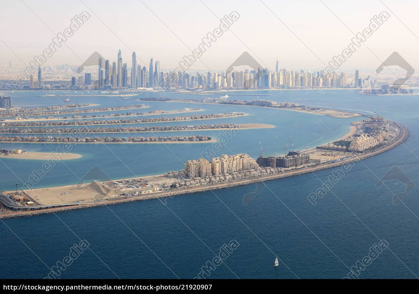 Dubai The Palm Jumeirah Palme Insel Marina Stockfoto Bildagentur Panthermedia