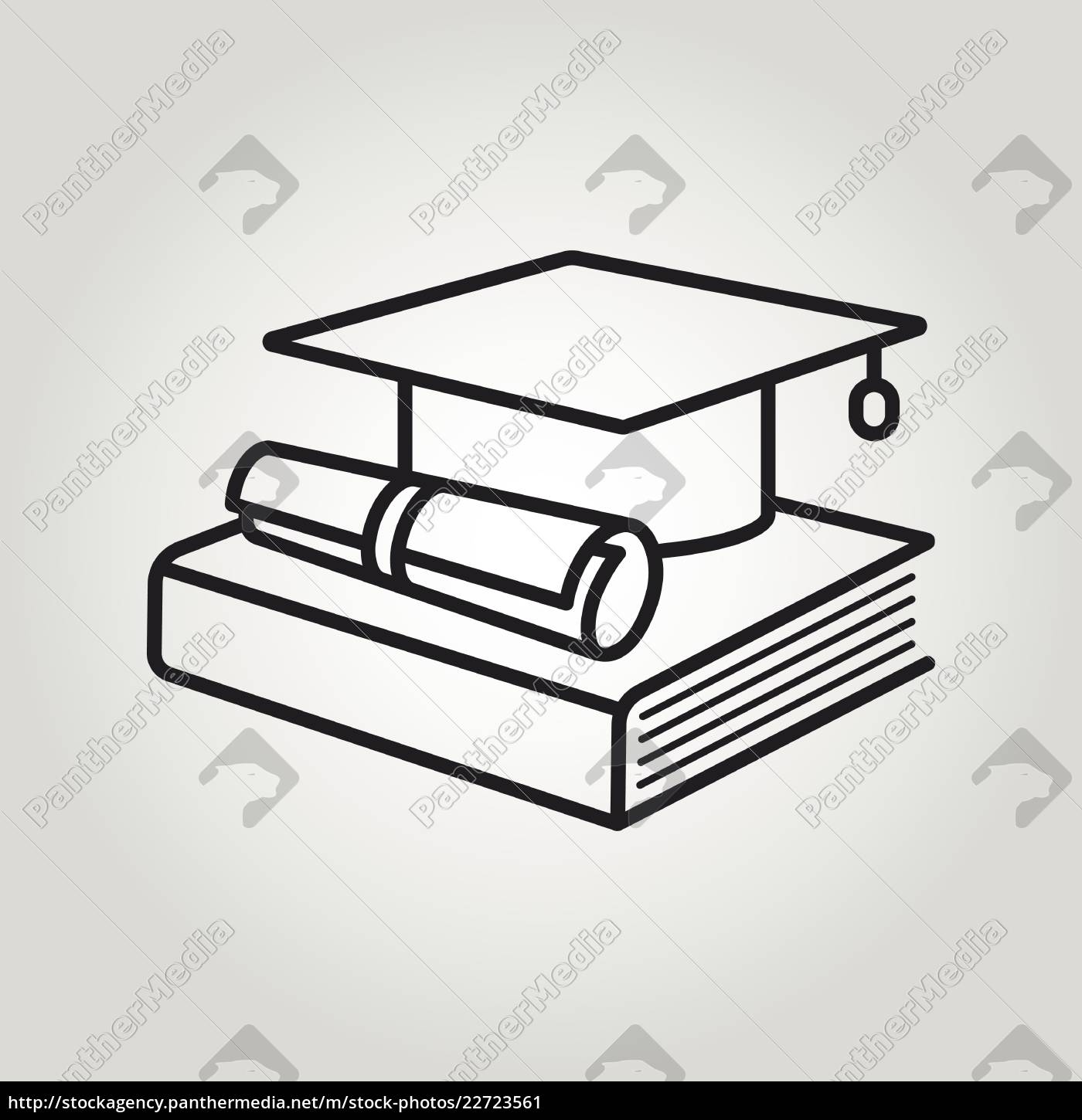 Bildung Symbol Graduierung Cap Buch Und Diplom Lizenzfreies Bild 22723561 Bildagentur Panthermedia