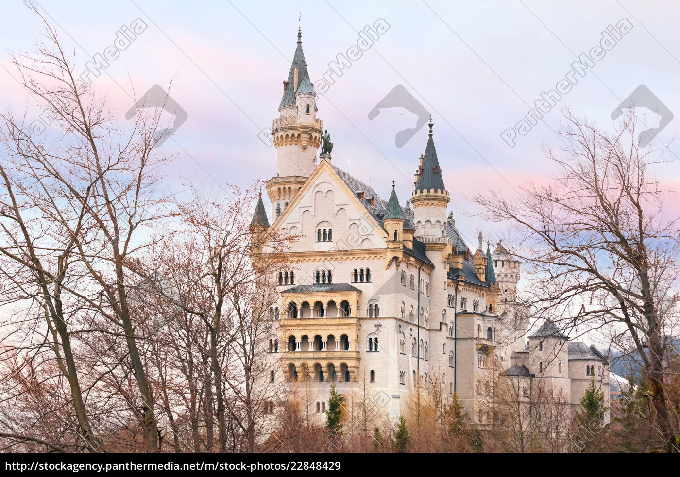 Marchenschloss Neuschwanstein Bayern Deutschland Stockfoto Bildagentur Panthermedia