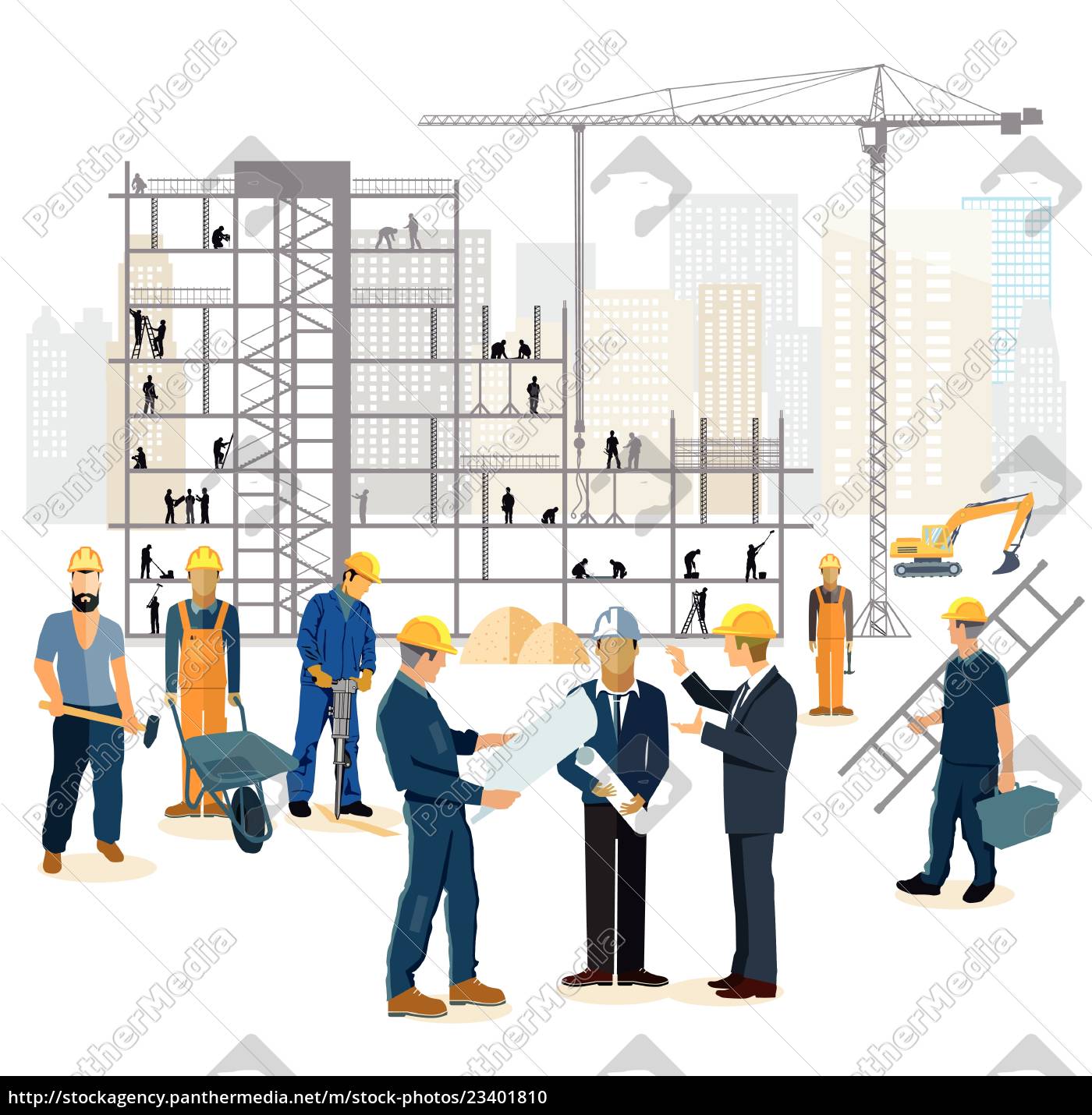 Architekt Und Ingenieur Auf Der Baustelle - Stock Photo - #23401810 ...