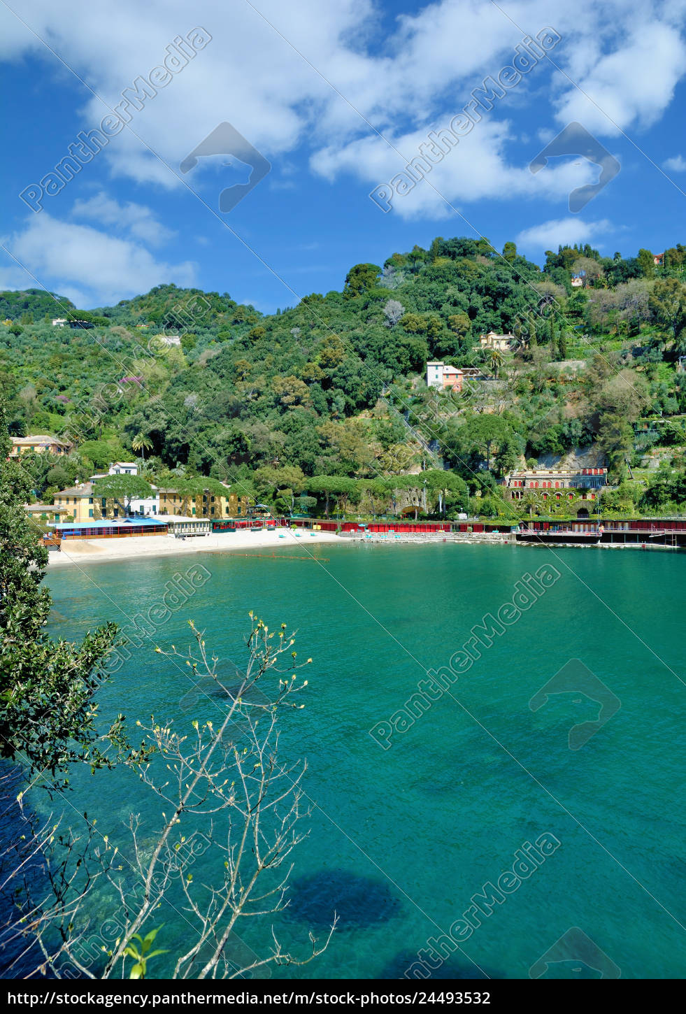 Strand Bei Portofino An Der Italienischen Riviera Lizenzfreies Foto 24493532 Bildagentur Panthermedia