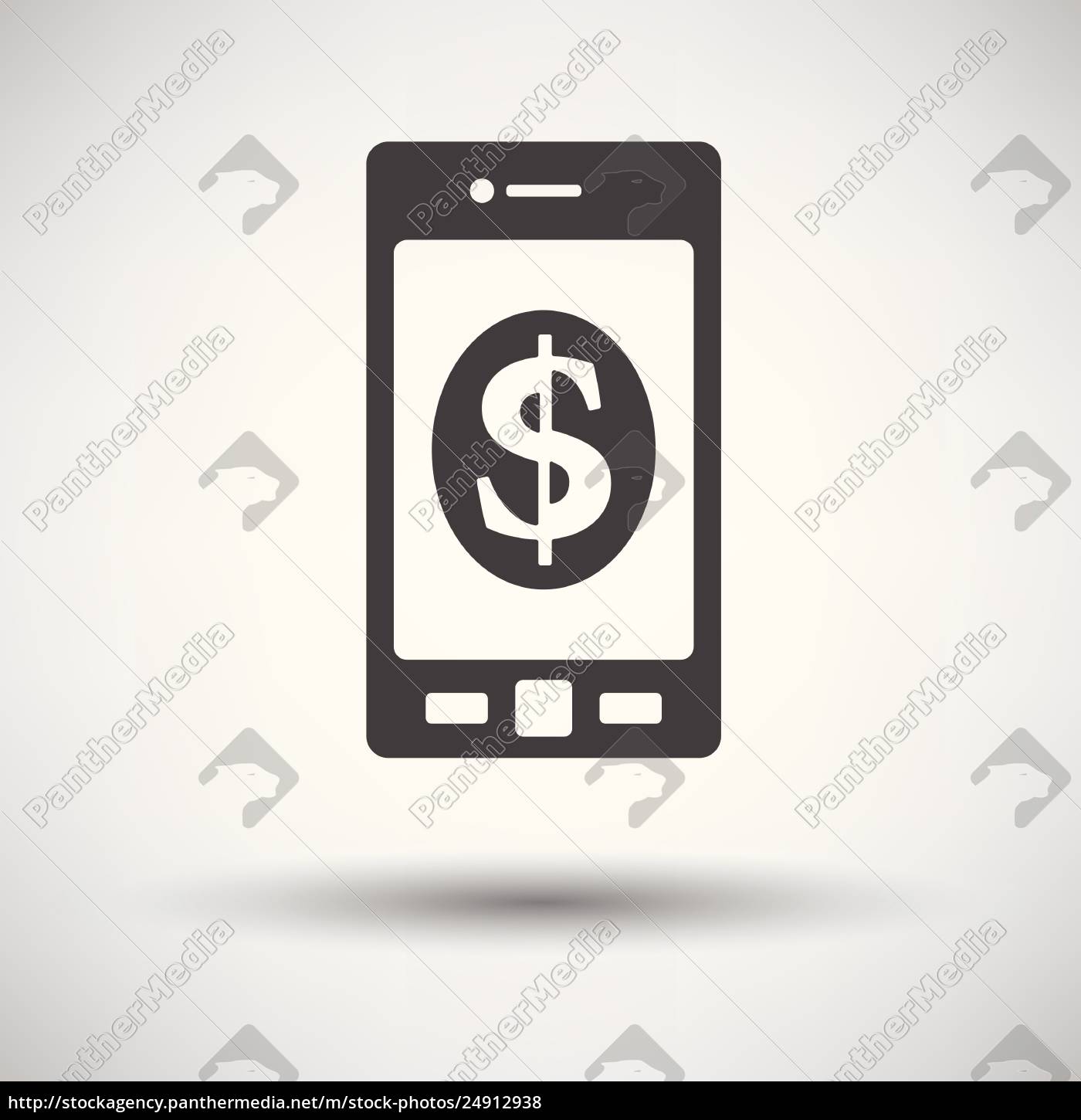 Smartphone Mit Dollar Zeichen Symbol Stock Photo Bildagentur Panthermedia