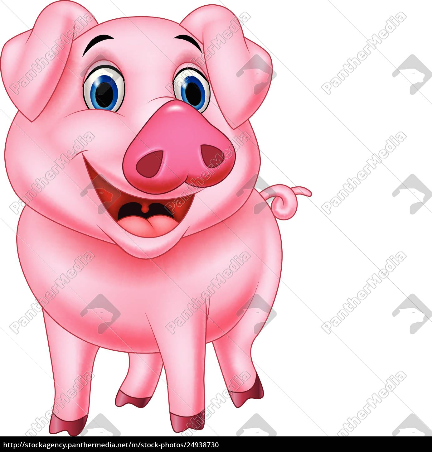 Cartoon Schwein Charakter Stockfoto 24938730 Bildagentur Panthermedia