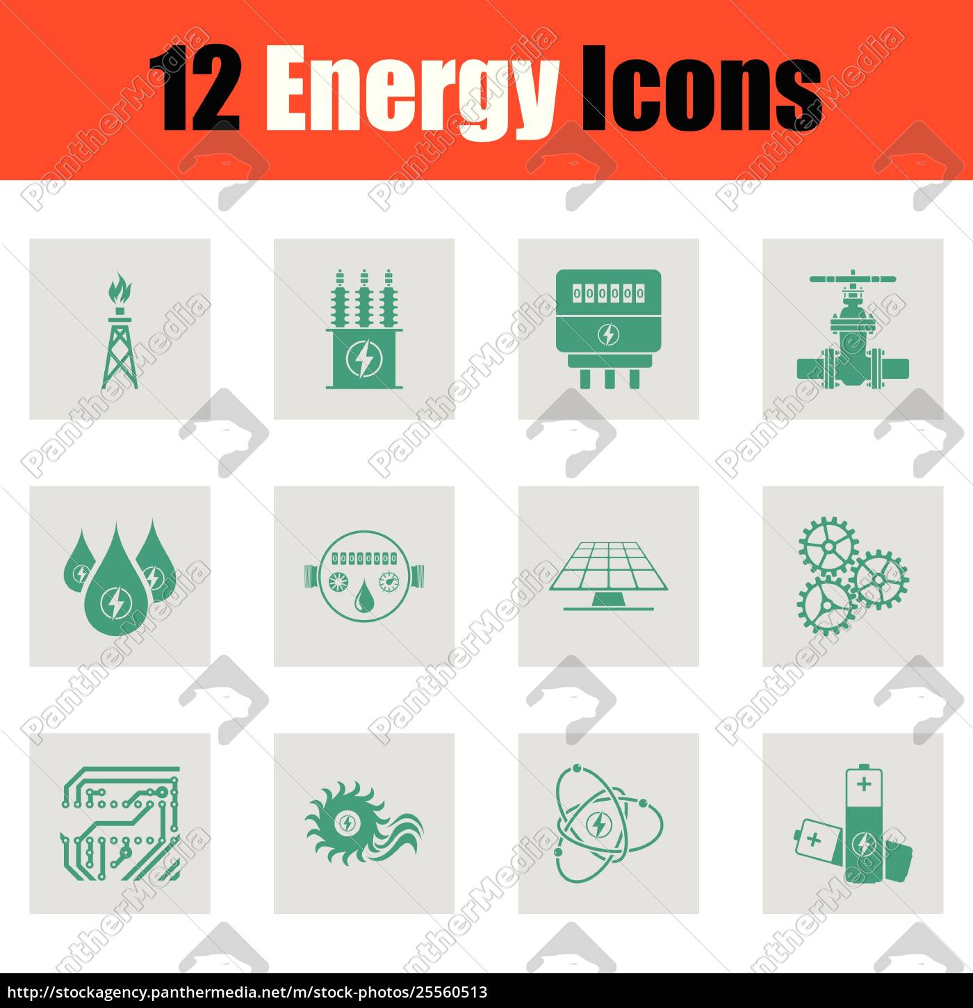 Energie Symbol Set Stockfoto Bildagentur Panthermedia
