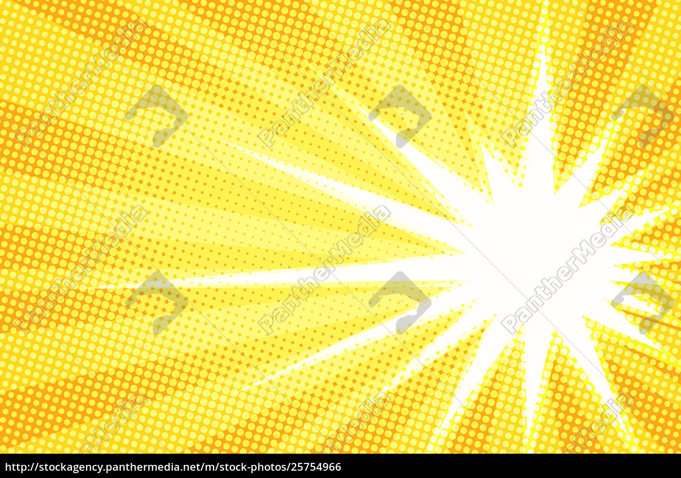 Weisse Sonne Gelb Pop Art Hintergrund Stock Photo 25754966 Bildagentur Panthermedia