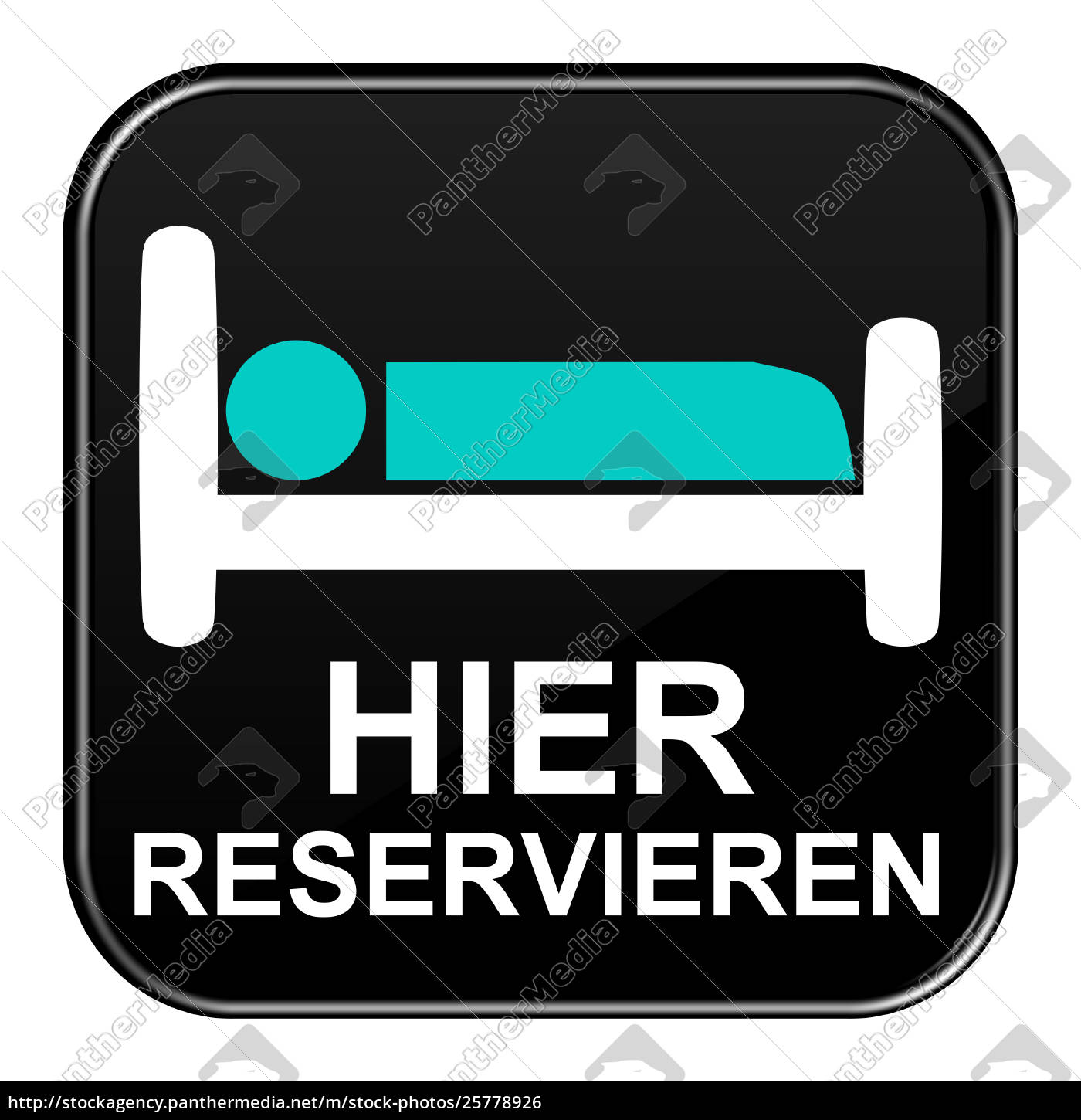 Black Button Hotelreservierung Deutsch Stock Photo Bildagentur Panthermedia