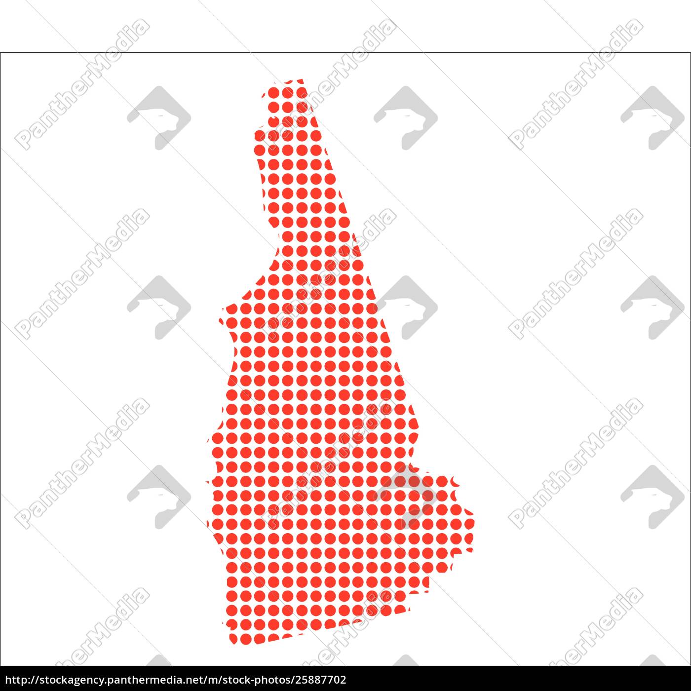 Rote-Punkte-Karte von New Hampshire - Stockfoto - #25887702