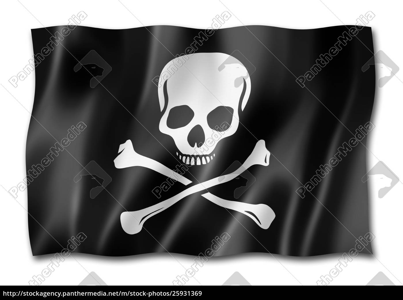Piraten-Flagge. Piratenflagge Lizenzfreie Fotos, Bilder und Stock
