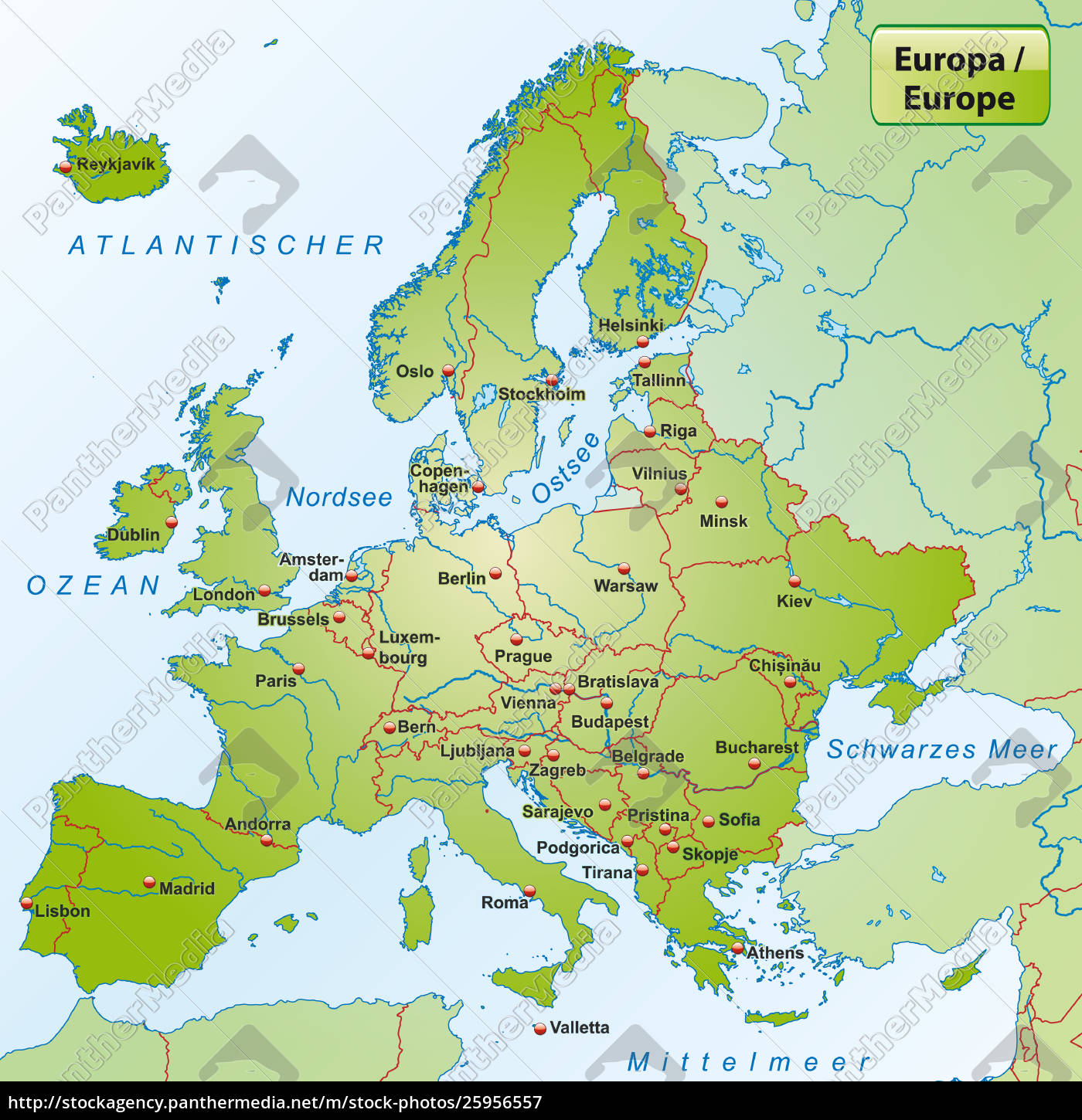 Europer Karte - Europakarte D 1:2.750.000 - Commee Landkarten : Europas