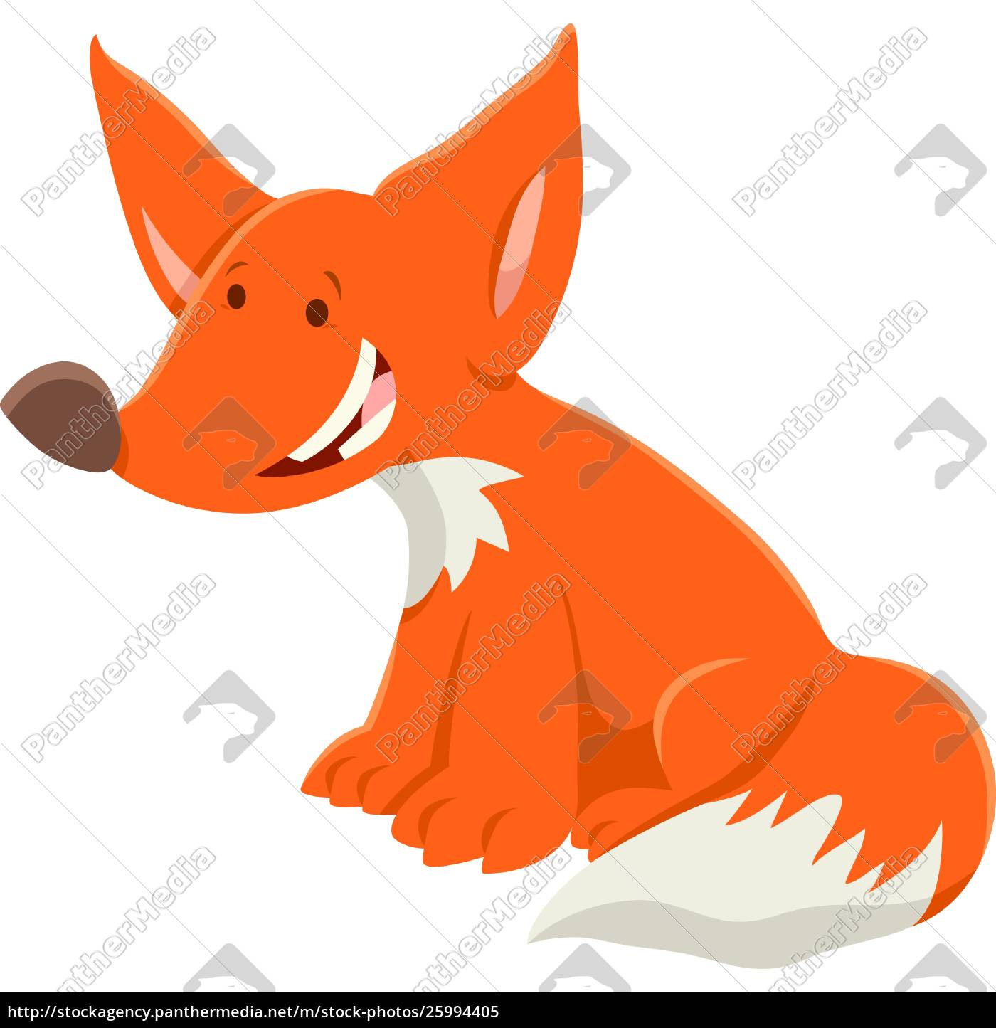 Karikatur Roter Fuchs Lustige Tierfigur Lizenzfreies Bild Bildagentur Panthermedia