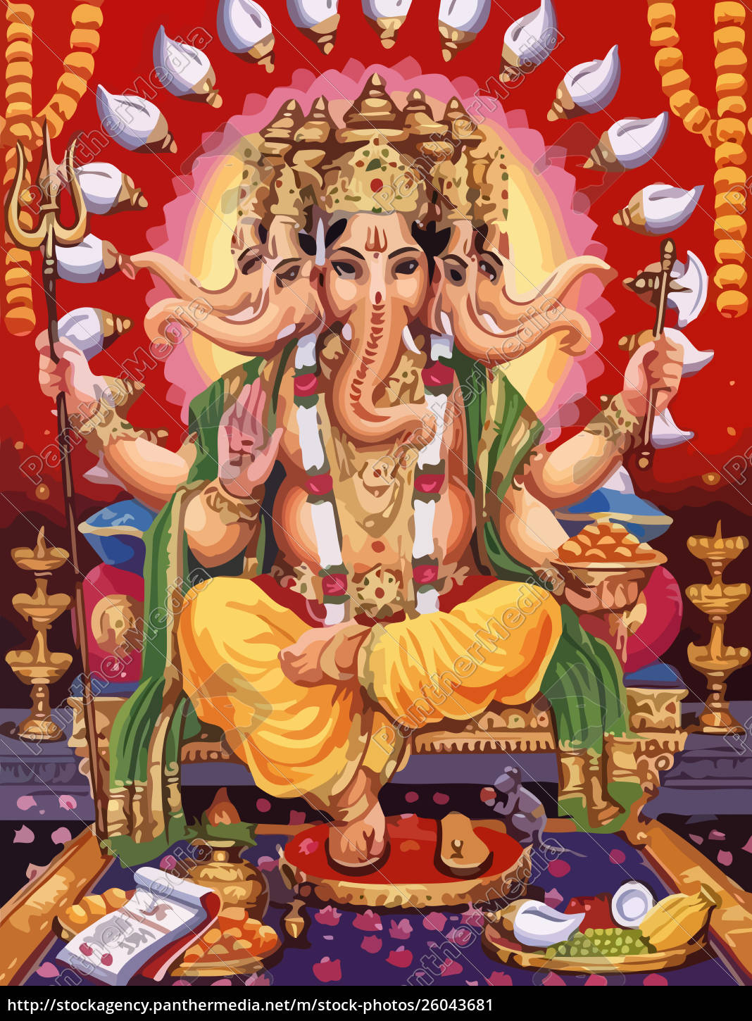 Hindu Götter Ganesh Zeichnungen