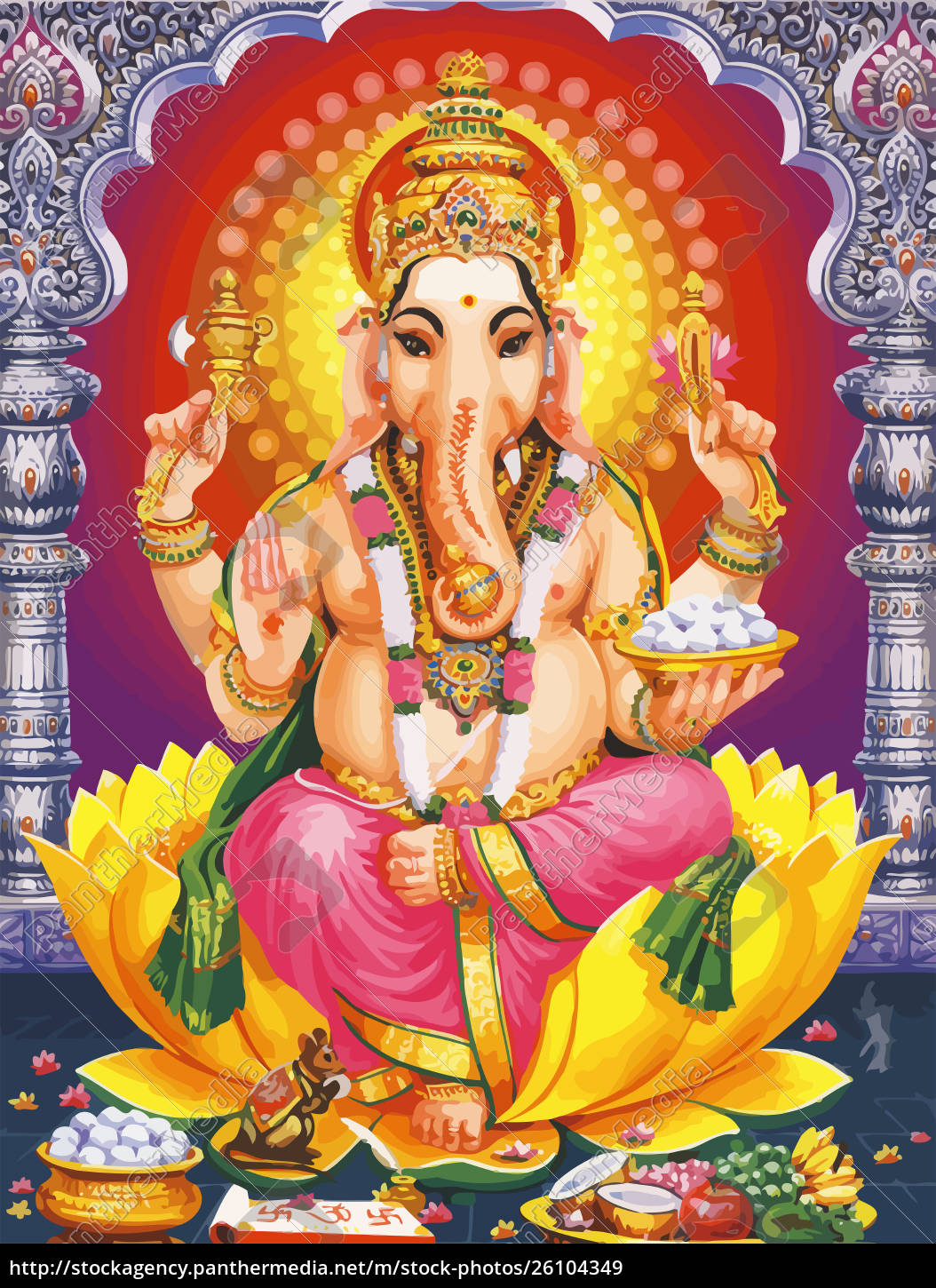 Hindu Götter Ganesh Zeichnungen