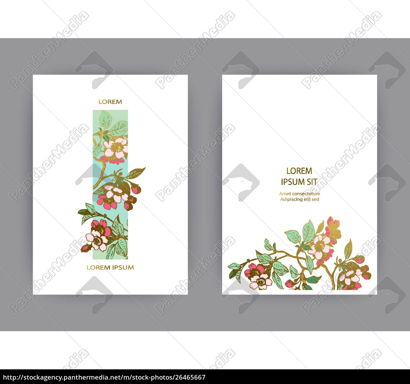 Botanical wedding invitation card template design - Stockfoto In Sample Wedding Invitation Cards Templates
